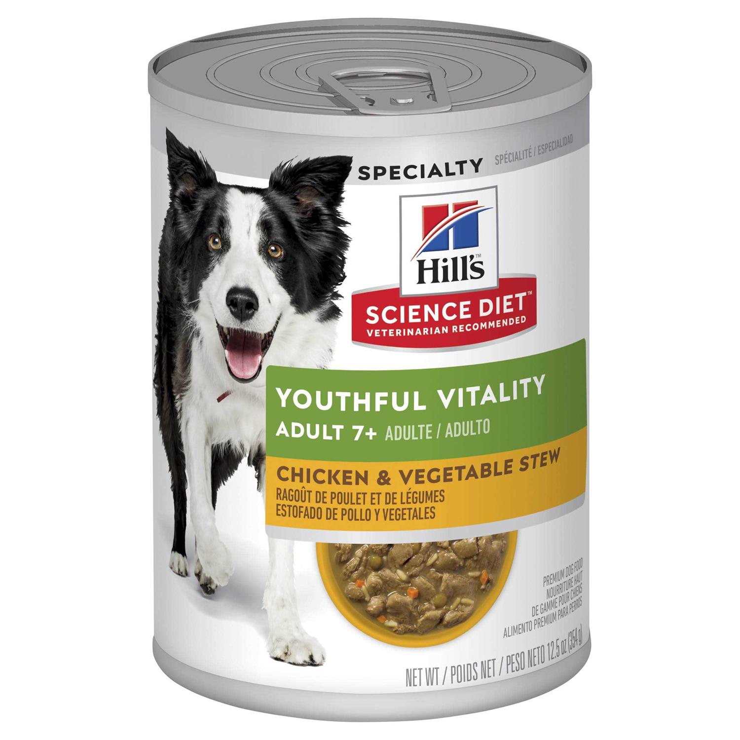 Hill’s Science Diet Adult 7+ Vitality Chicken & Vegetable Stew Canned Dog Food