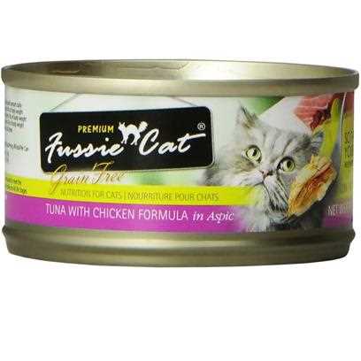 Fussie Cat Premium Tuna with Chicken in Aspic Cat Food, 2.82-oz, 24 ct