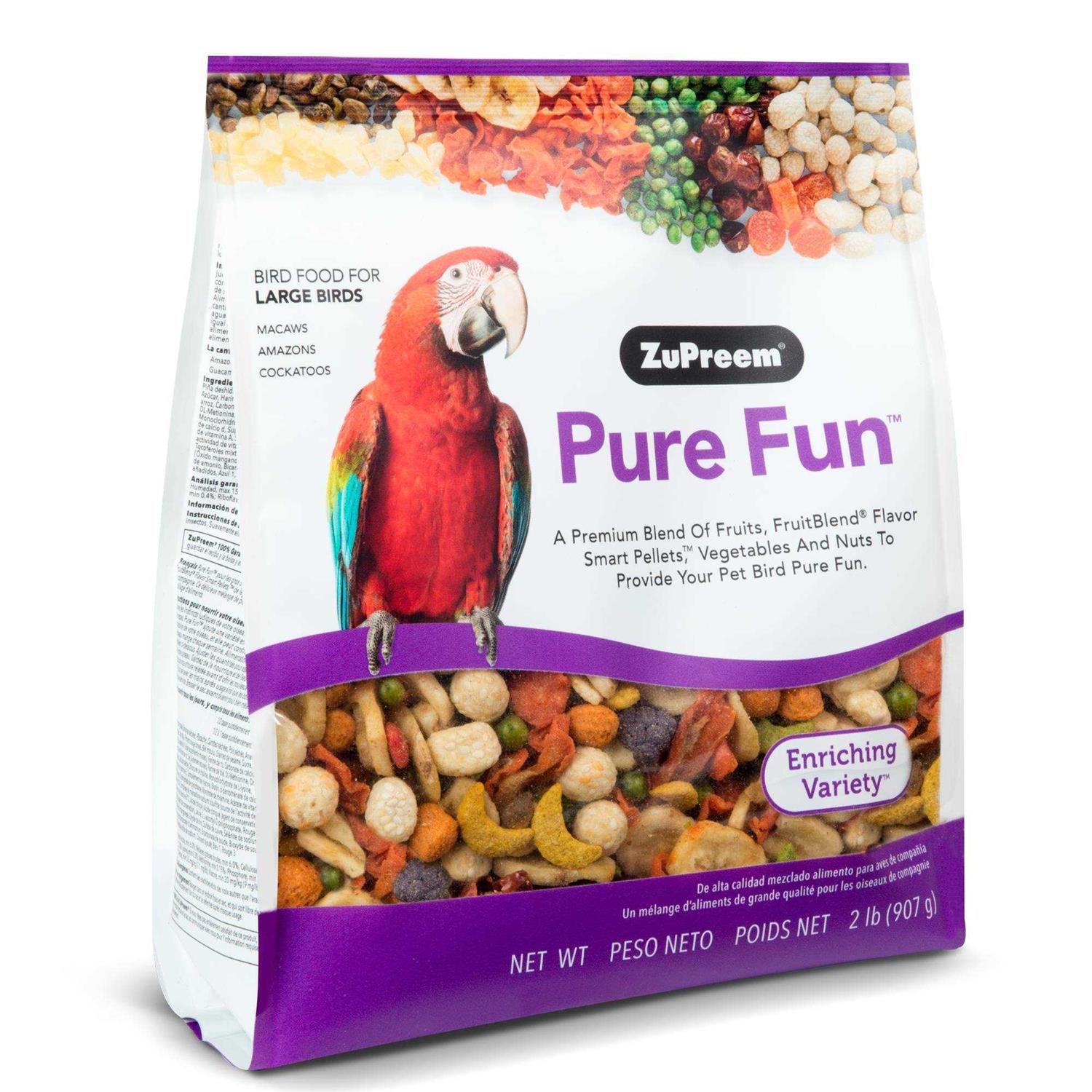 ZuPreem Pure Fun Bird Food for Large Birds