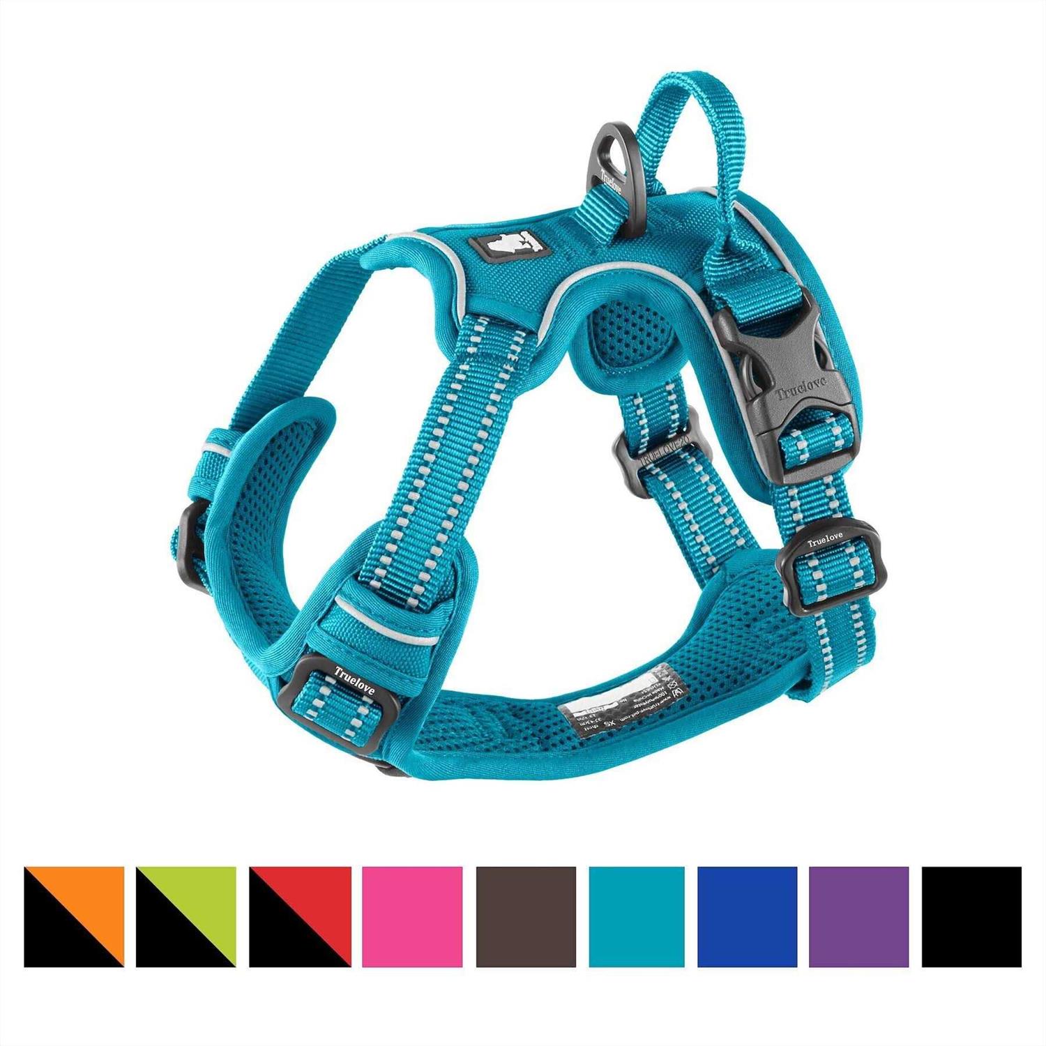 Chai’s Choice Premium Outdoor Adventure Dog Harness 3M Reflective Vest Leash Matching Leash