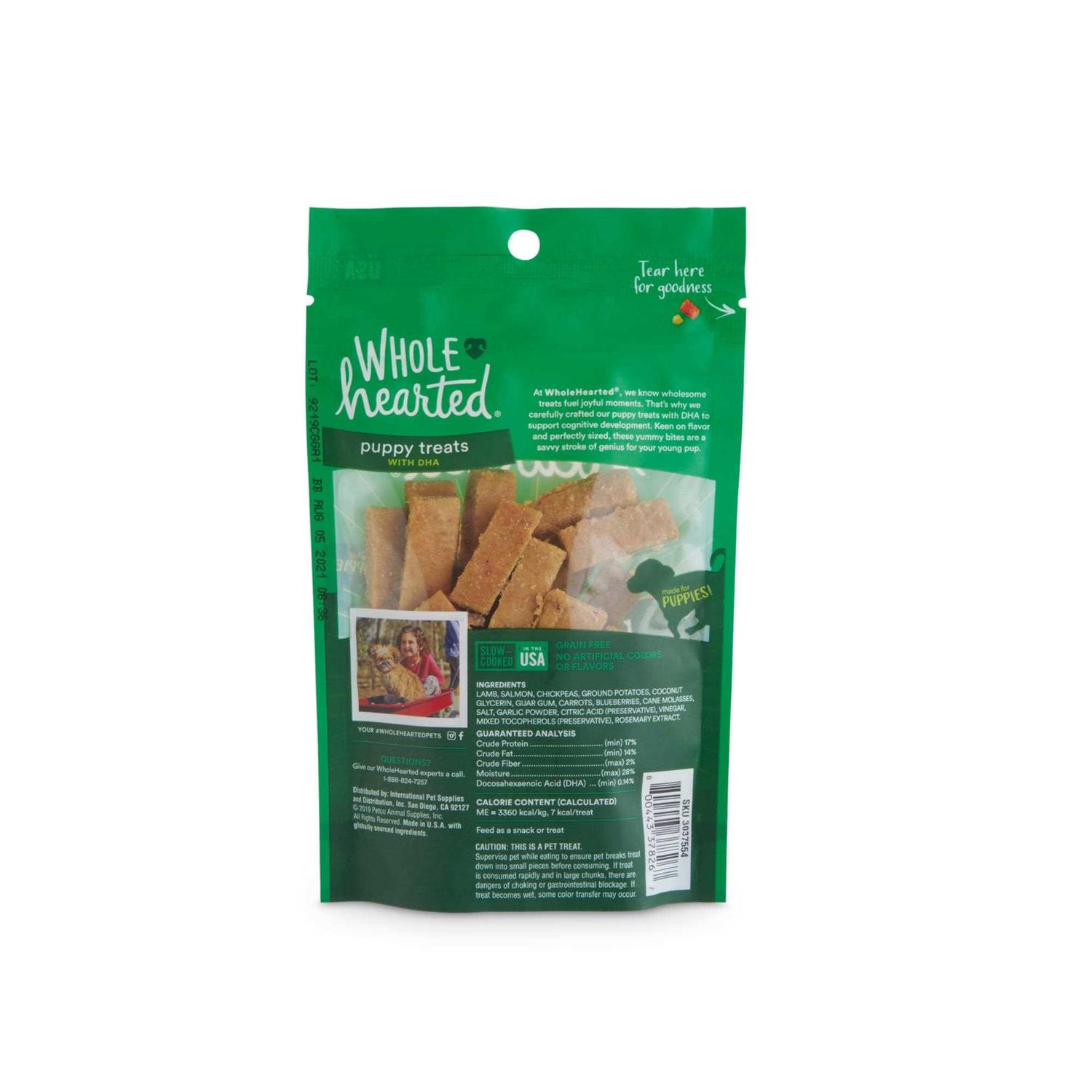 WholeHearted Lamb & Salmon Flavor Puppy Treats with DHA