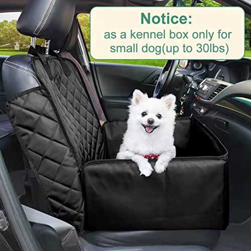 Flow.month Flowmonth Pet Front Seat Cover Pet Booster Seat,Deluxe 2 in 1 Dog Seat Cover for Cars Waterproof Dog Front Seat Cover Pet Bucket