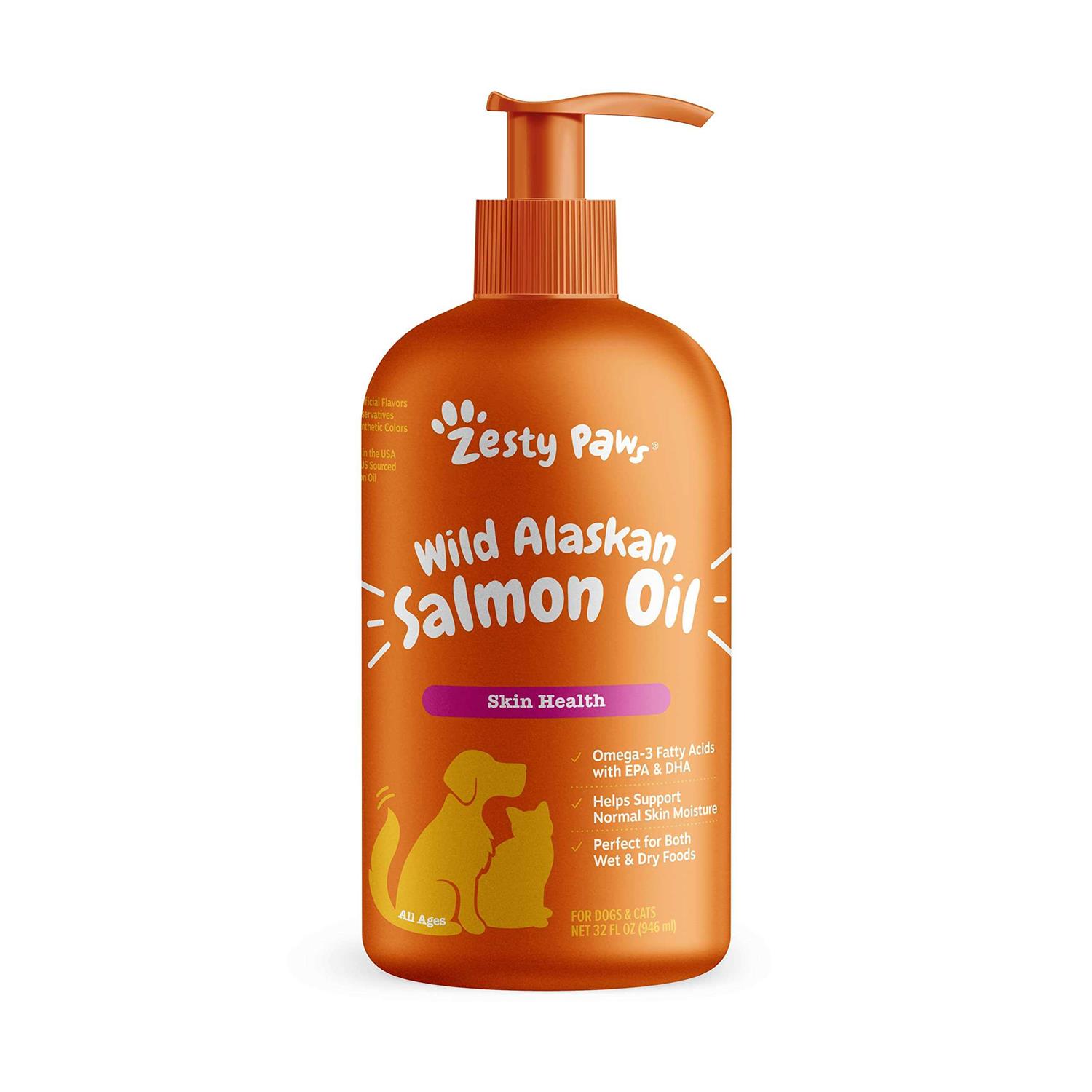 Zesty Paws Wild Alaskan Salmon Oil for Cats & Dogs