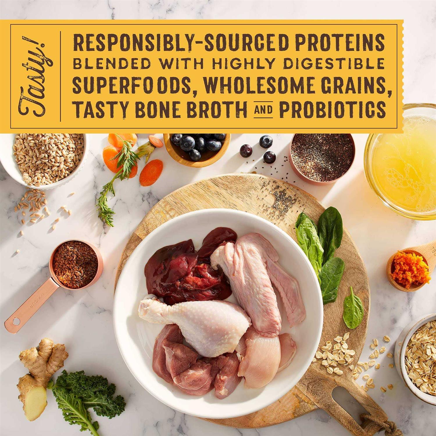Stella & Chewy’s SuperBlends Raw Wholesome Grains Cage Free Chicken & Duck Recipe with Superfoods
