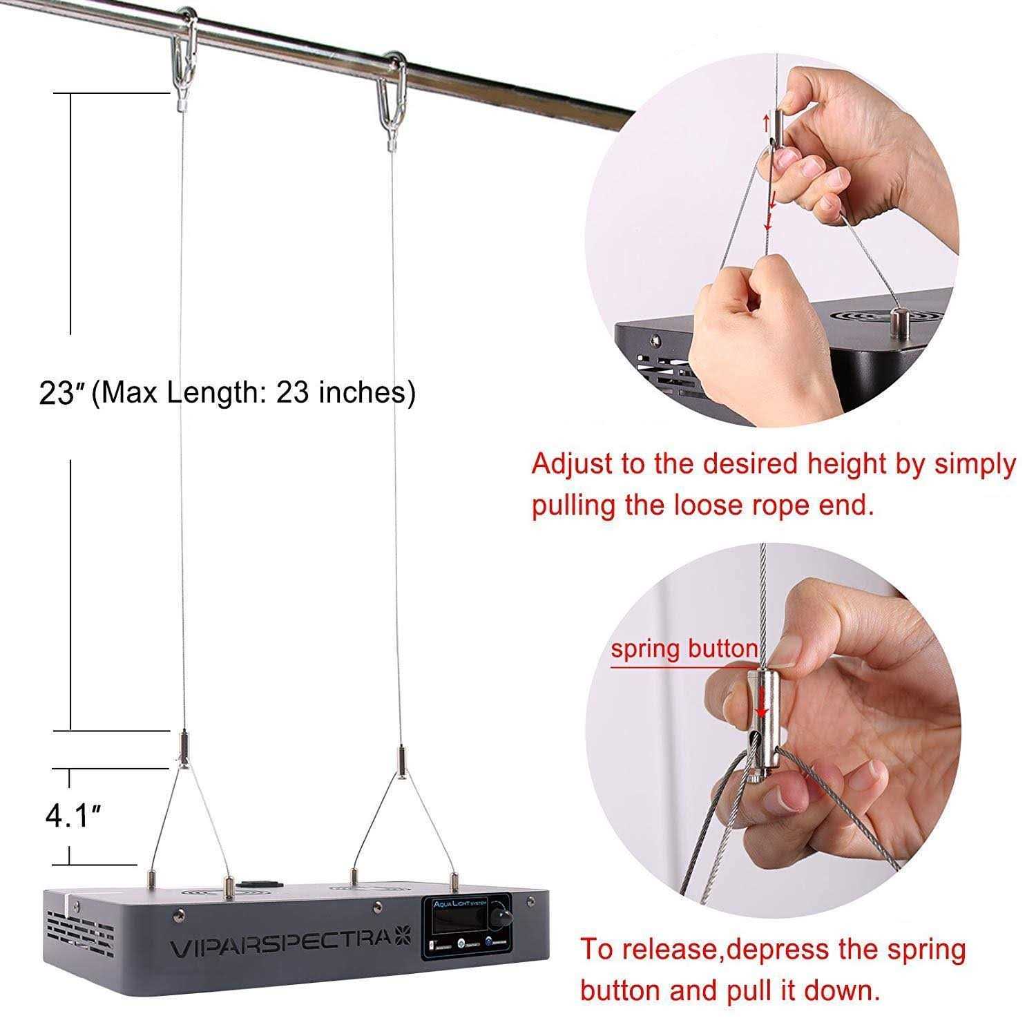 Viparspectra Timer Control 165w LED Aquarium Light Dimmable Full Spectrum for Coral Reef Grow Fish Tank