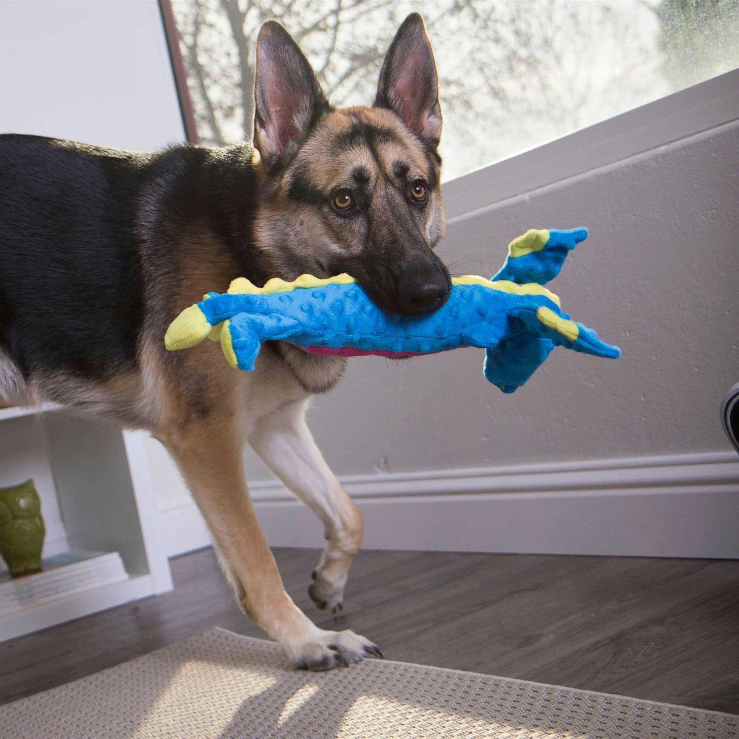 goDog Dragons Skinny Chew Guard Dog Toy