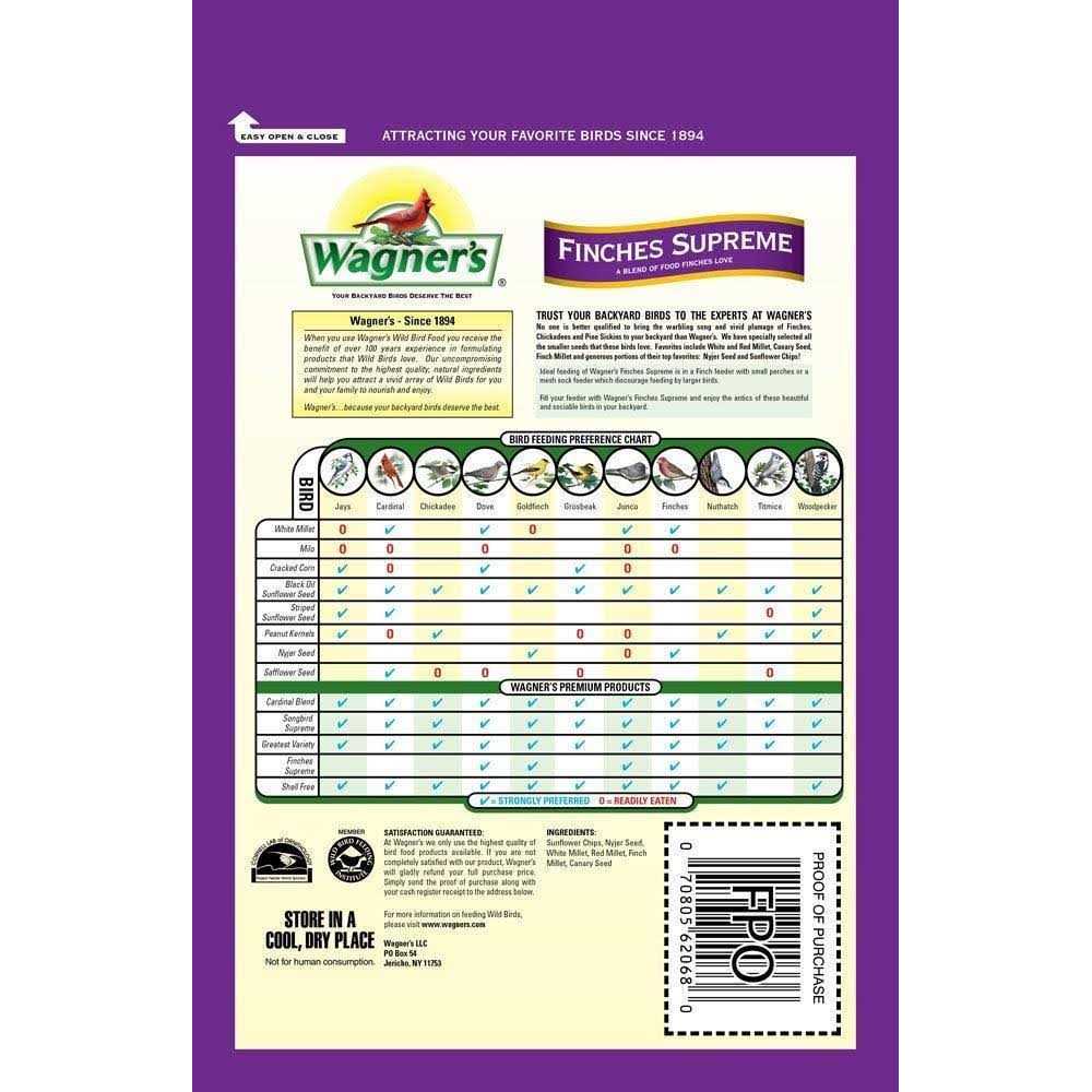 Wagner’s 5 lb. Finches Supreme Wild Bird Food