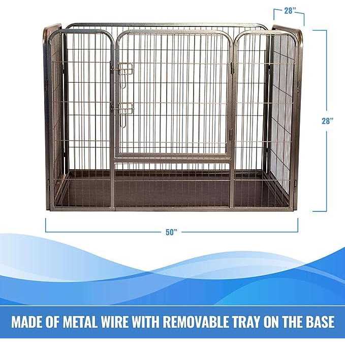Iconic Pet Heavy Duty Rectangle Tube Pen Dog Cat Pet Training Kennel Crate 92144