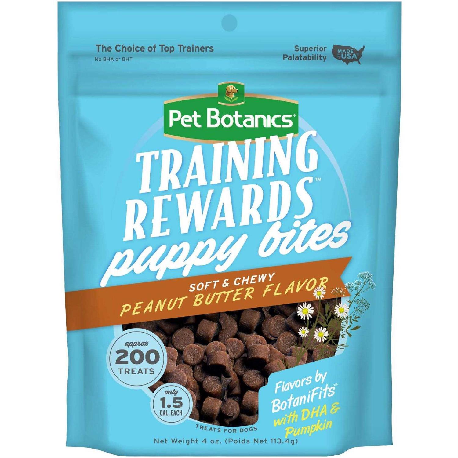 Pet Botanics Peanut Butter Puppy Bites Soft & Chewy Dog Training Treats
