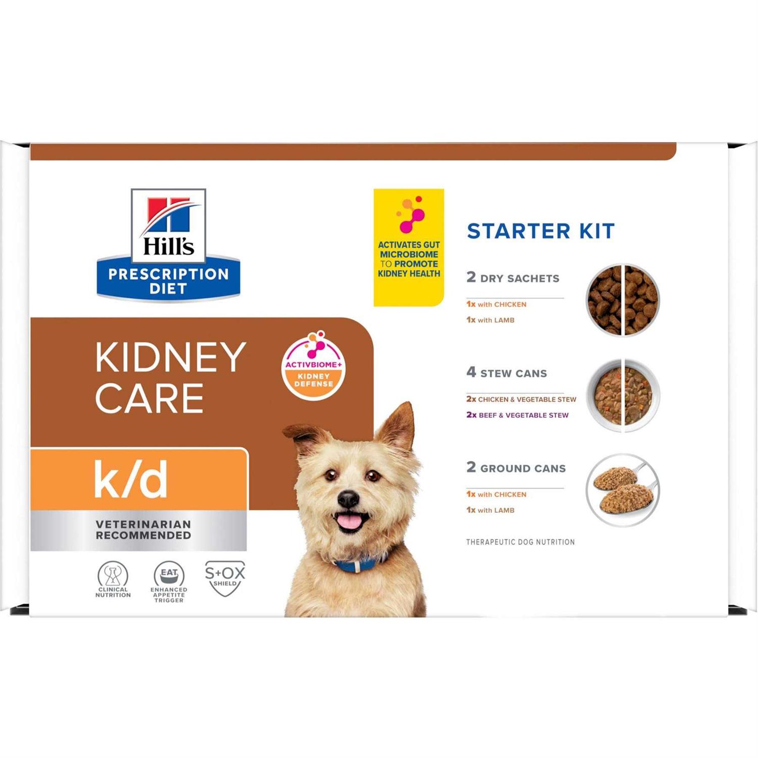 Hill’s Prescription Diet k/d Kidney Care Starter Kit Variety Pack Dog Food