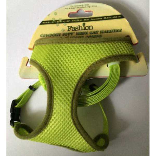 Comfort Soft Adjustable Cat Harness with 6′ Leash