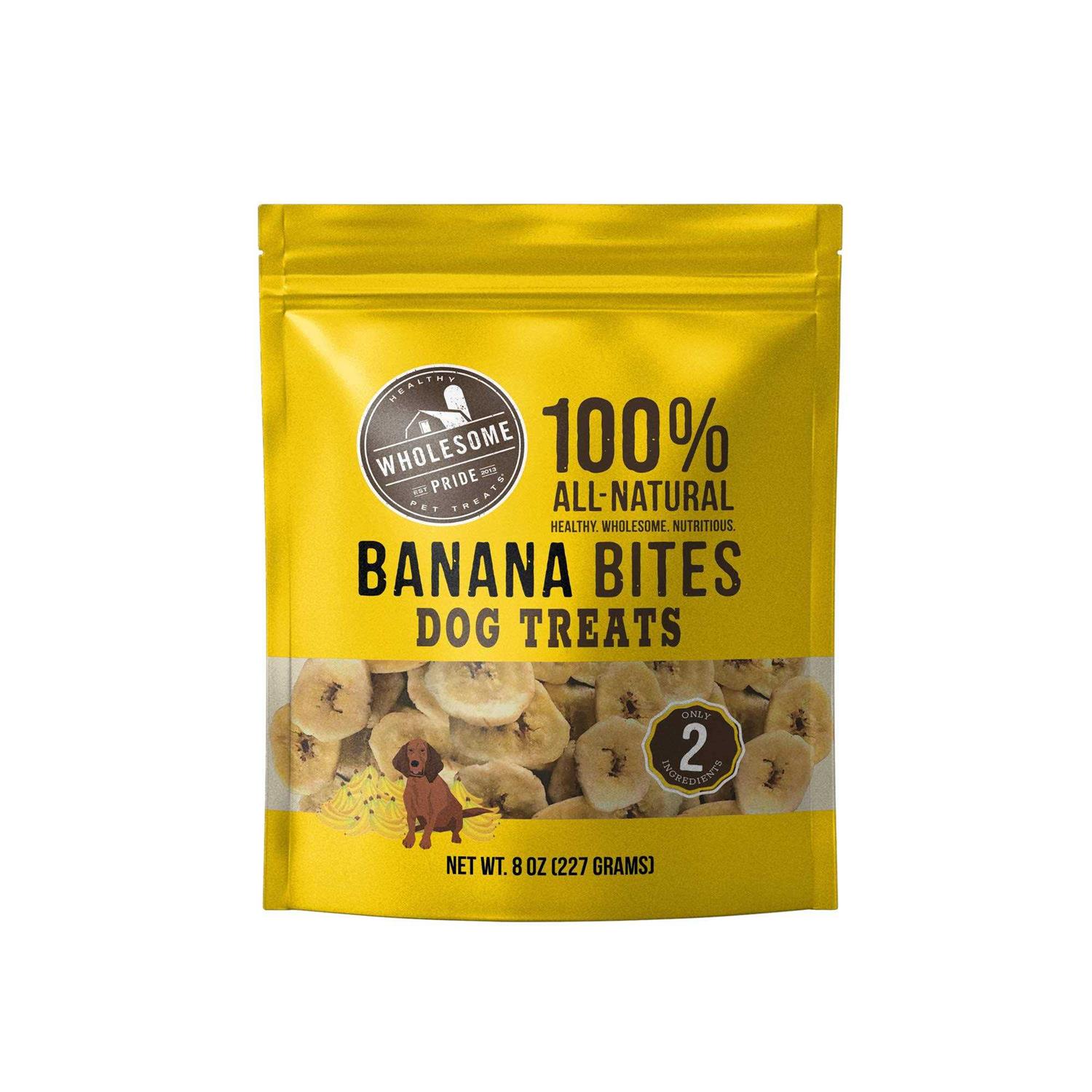 Wholesome Pride Banana Bites Dog Treats
