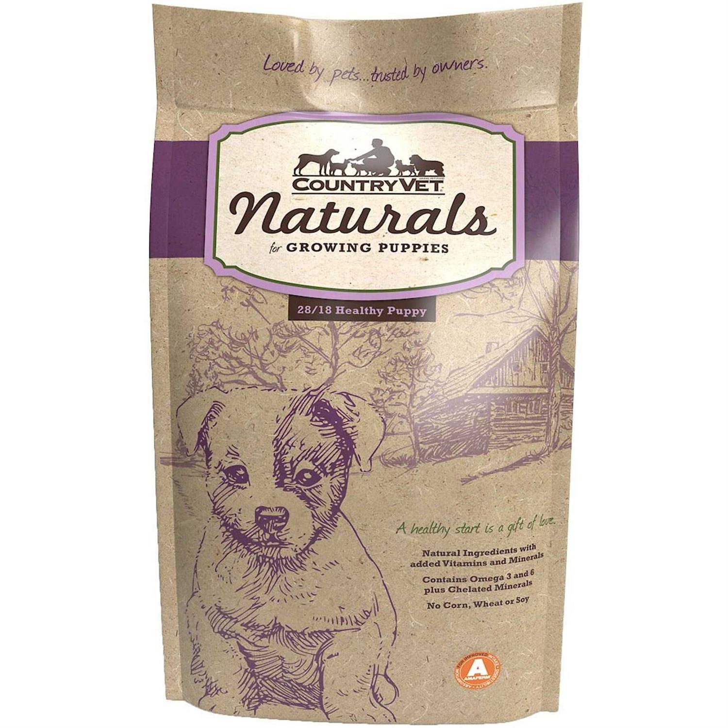 Country Vet Naturals Probiotic Dry Dog Food for Growing Puppies 35lb