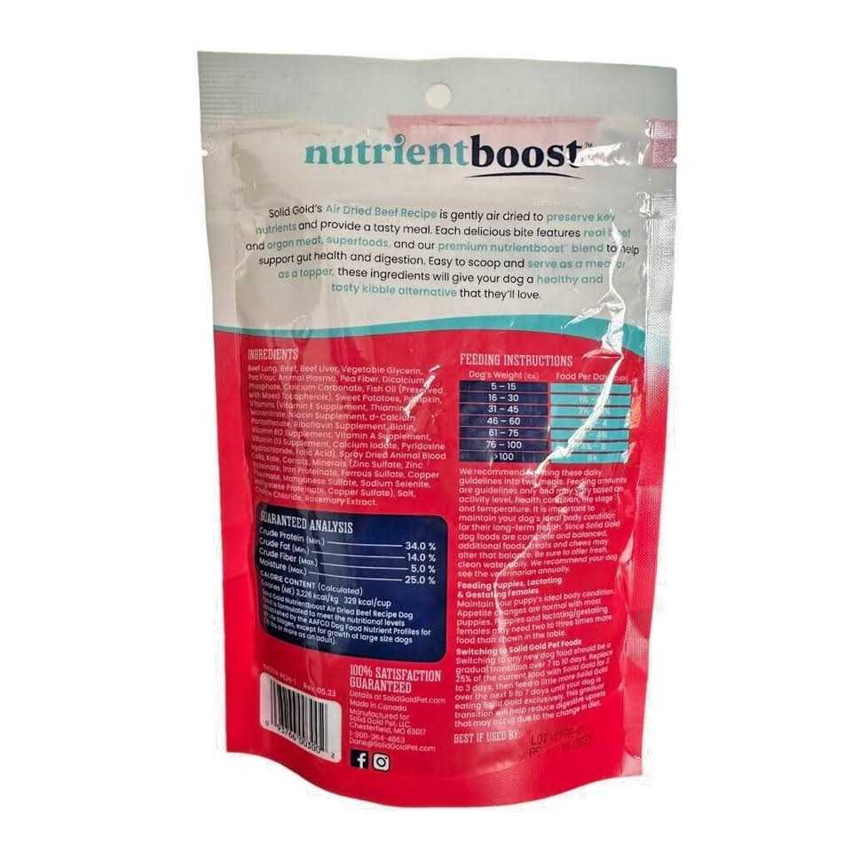 Solid Gold Air Dried Dog Food Toppers for Picky Eaters Dog Food Topper Made with Real