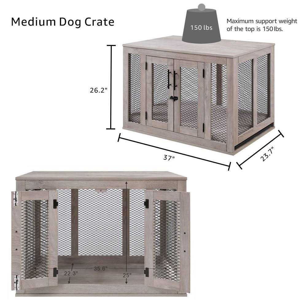 Unipaws Dog Crate with Cushion and Tray