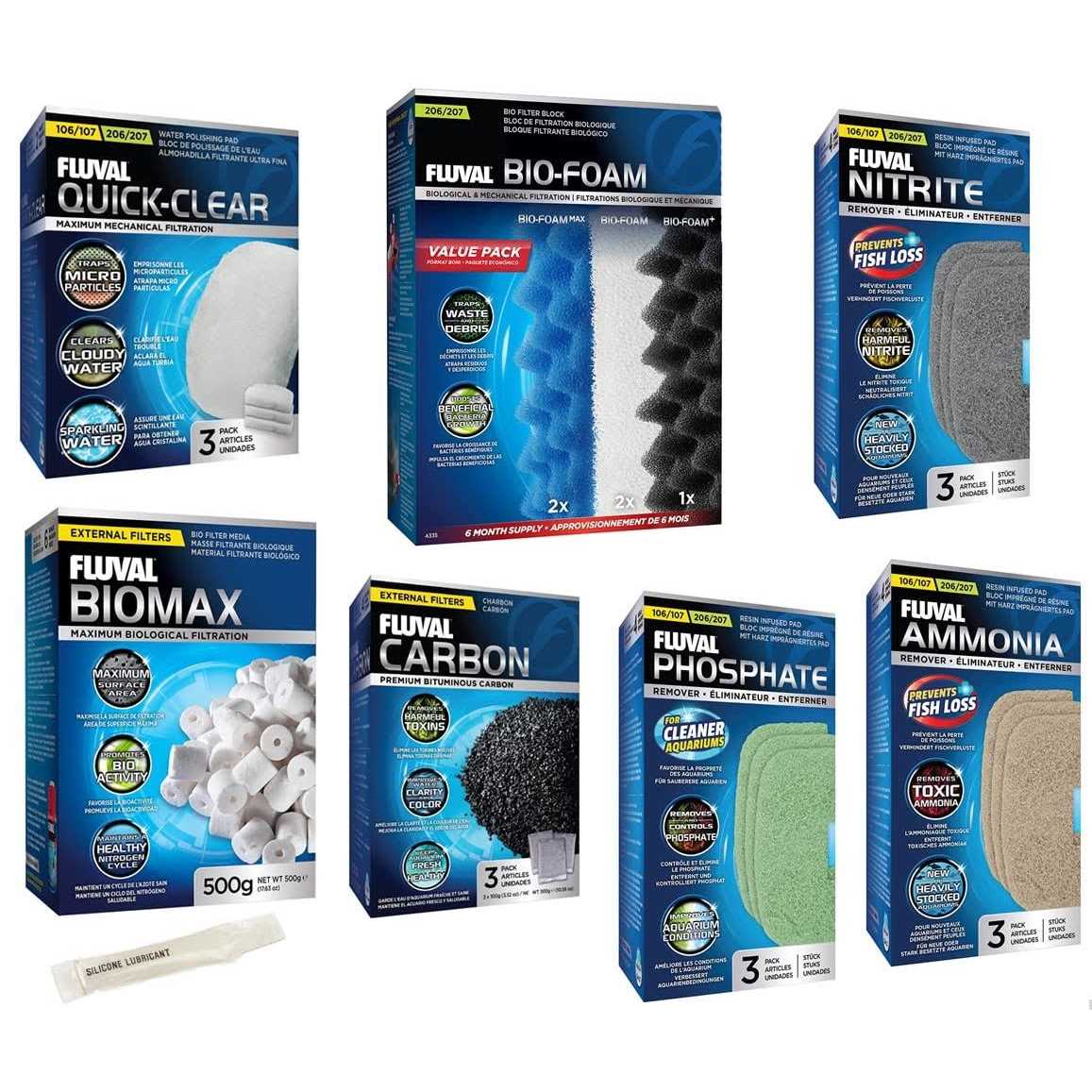 Inland Seas Fluval 206/207 Canister Filter Semi Annual Maintenance Kit Plus Package