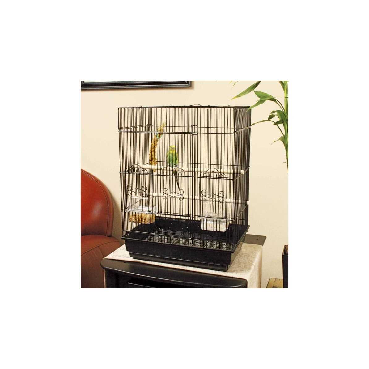 You&Me Square Top Parakeet Cage 16.5 L x 11.8 W x 22 H