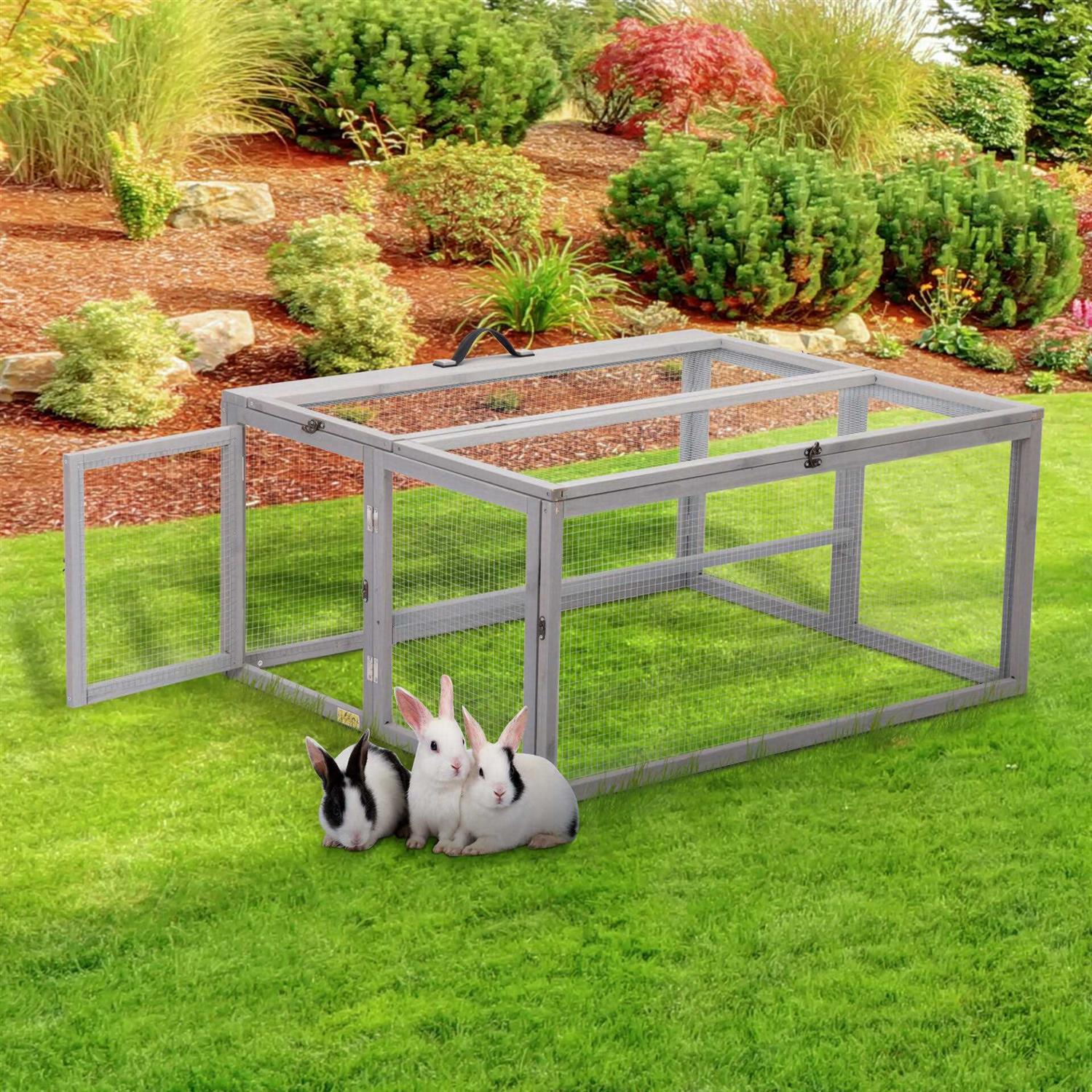 Coziwow Chicken Coop & Roosting Bar Small Pet Hutch