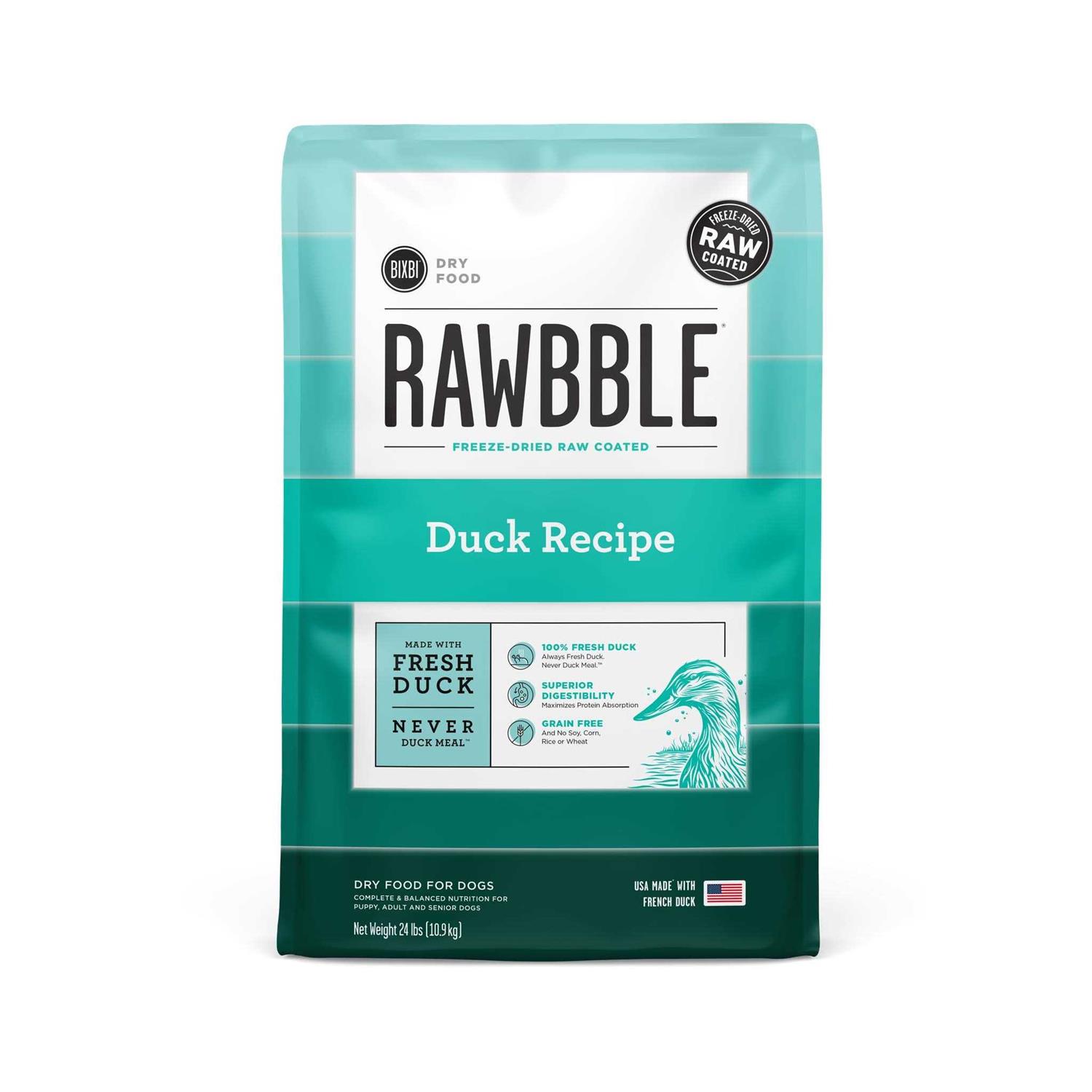 BIXBI Rawbble Duck Recipe Dry Dog Food