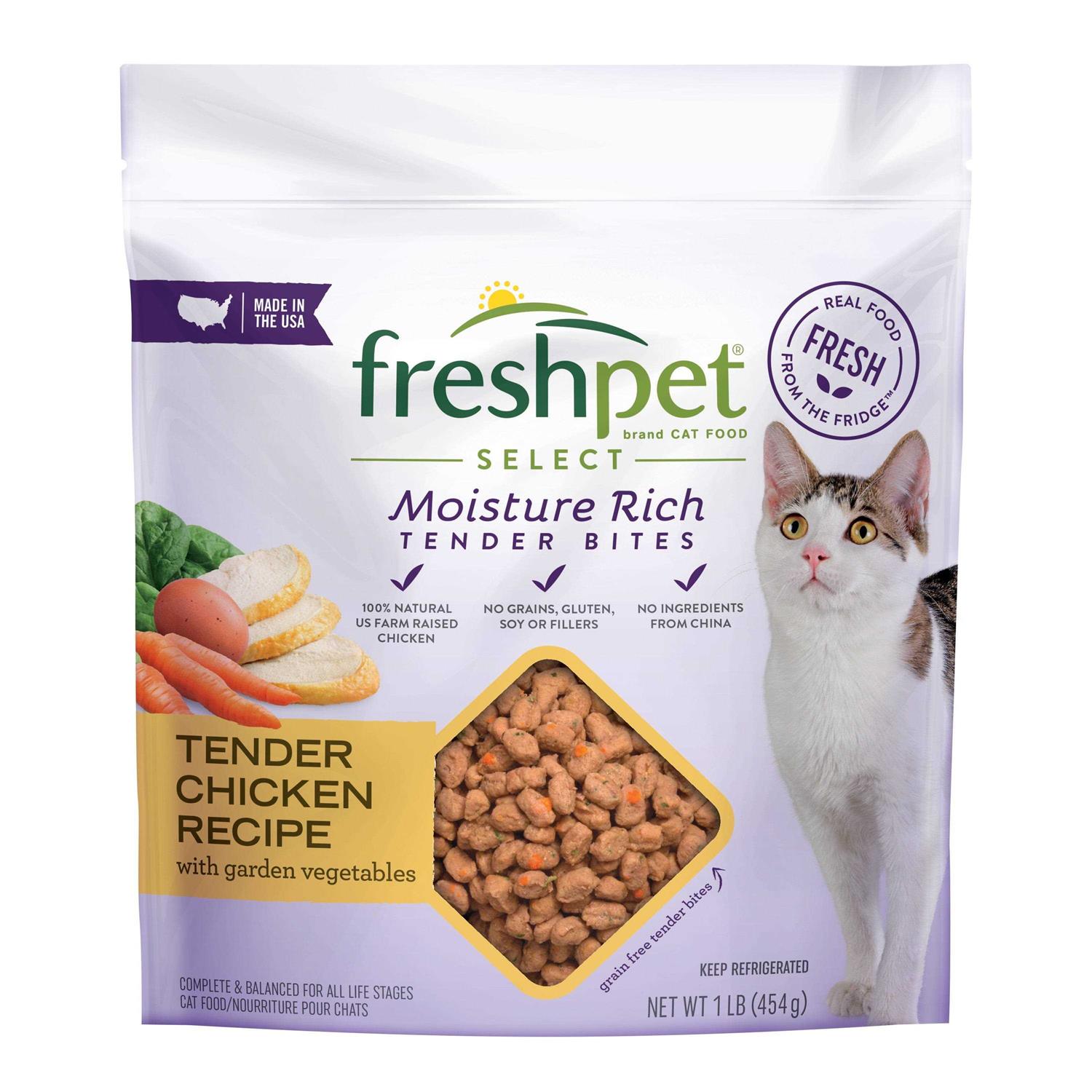 Freshpet Select Chicken Tender Recipe Moisture Rich Tender Bites Dry Cat Food