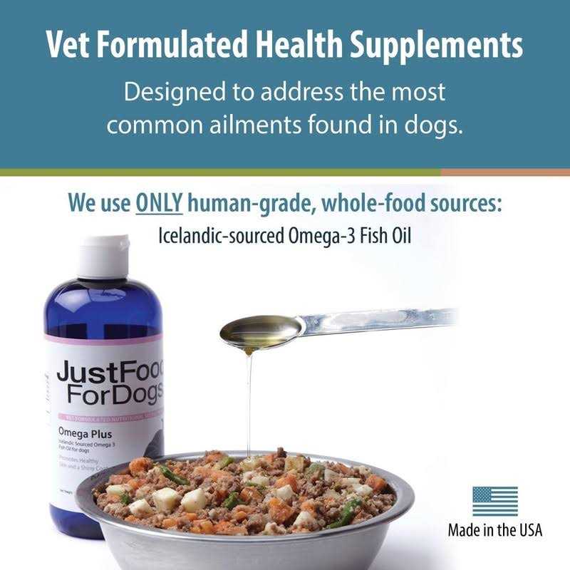 JustFoodForDogs Omega Plus Fish Oil Supplement for Dogs