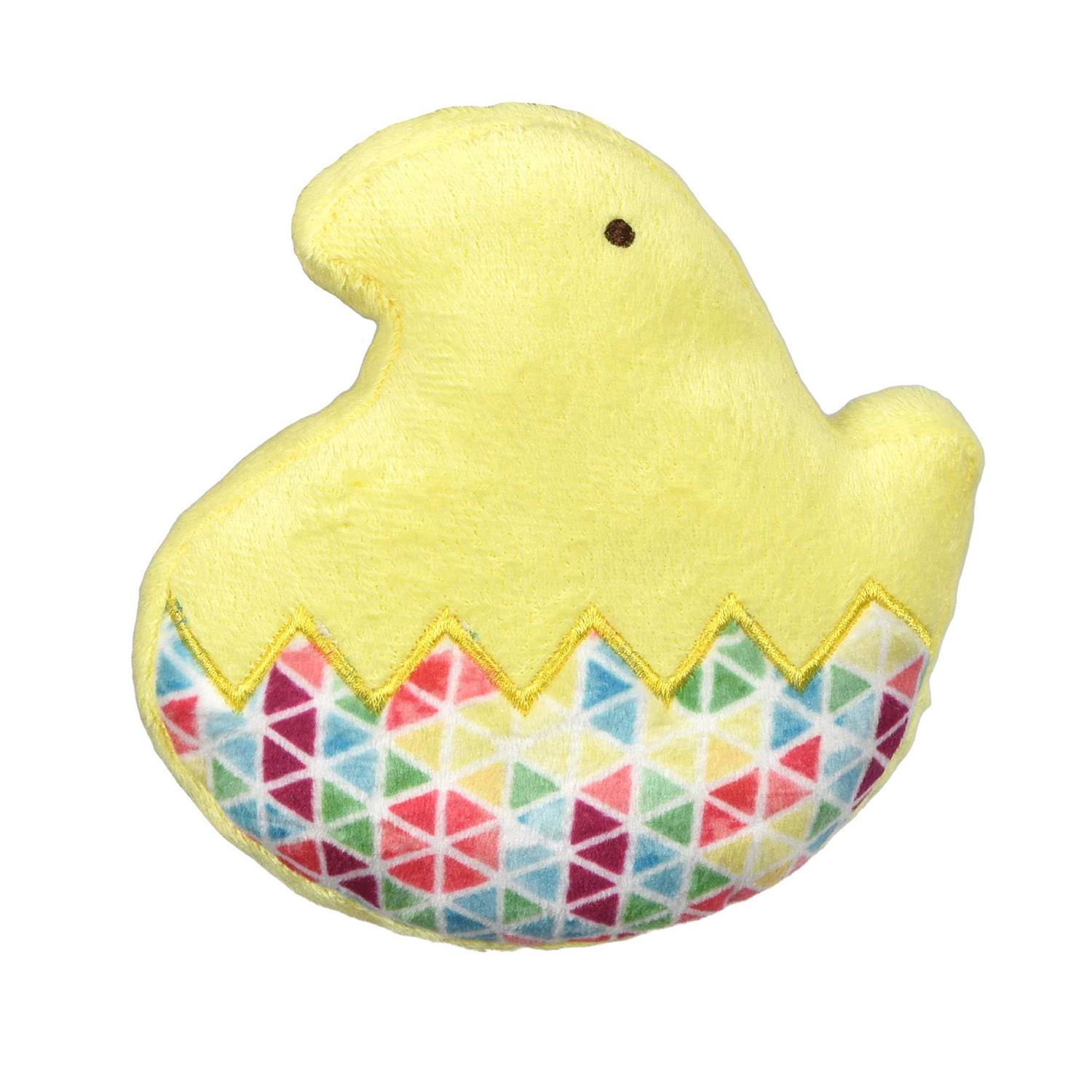 Peeps for Pets Chick 5 Inch Flattie Plush Dog Toy