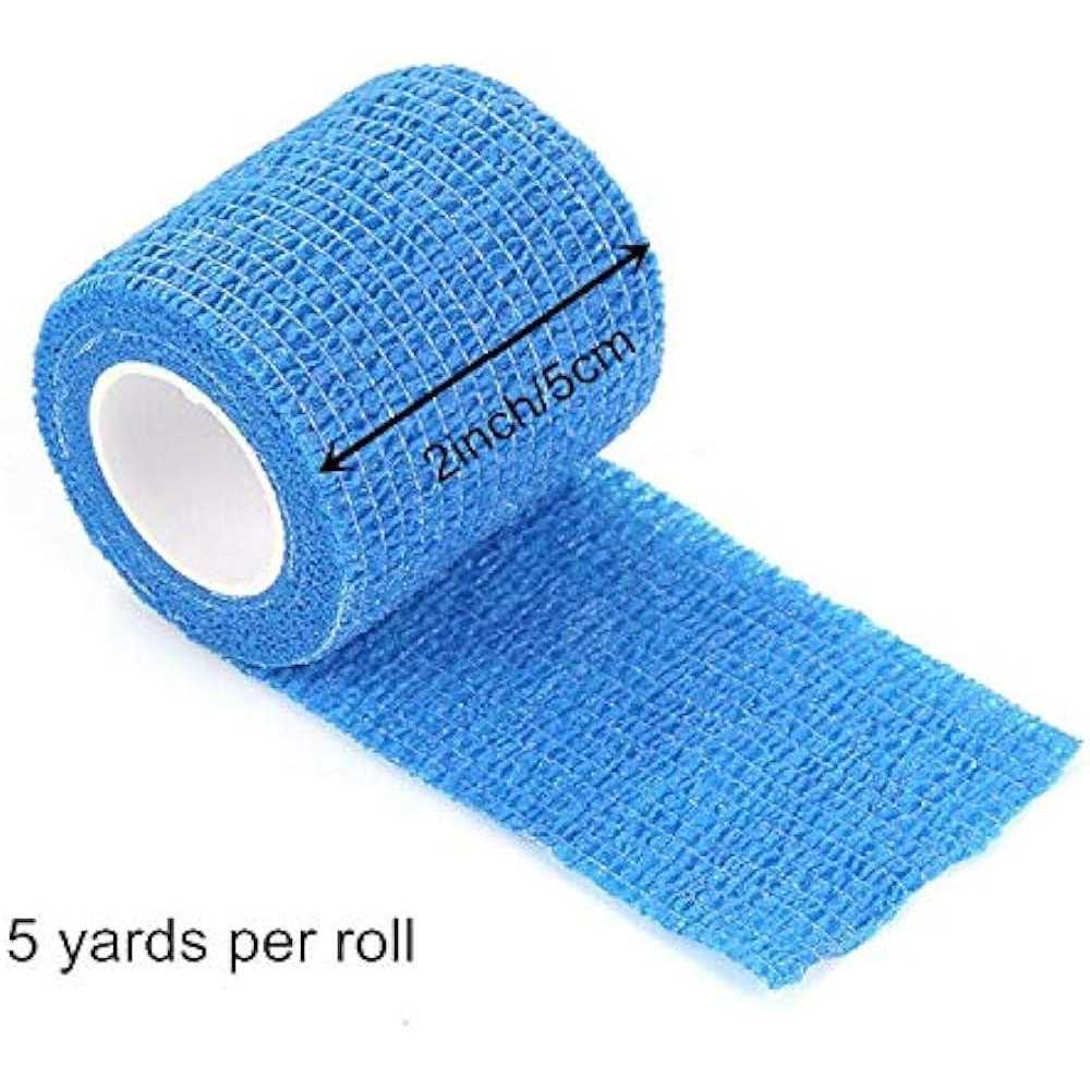 12 Pack Self Adhesive Bandage Wrap Vet Wrap for Pets Stretch Self Adherent Tape for Athletic Sports Wrist and Ankle