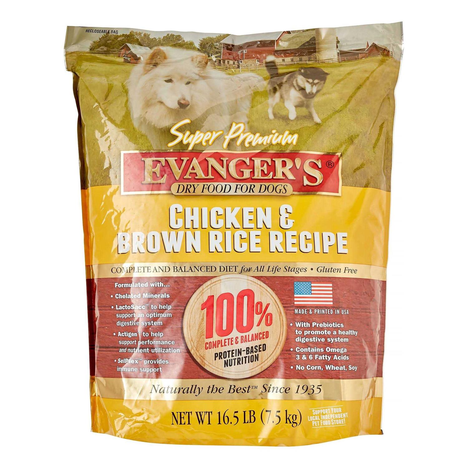 Evanger’s Super Premium Chicken with Brown Rice Dry Dog Food