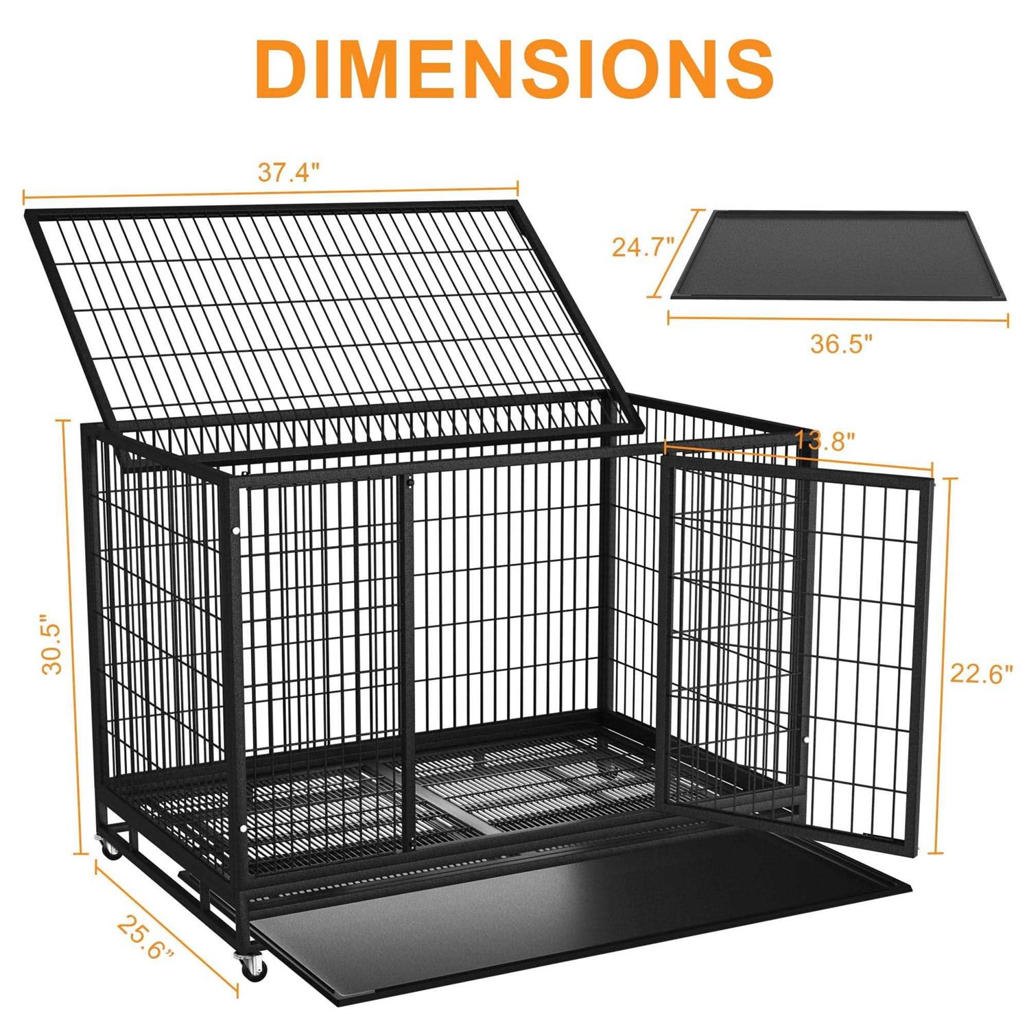 Boldbone 48/38 inch Heavy Duty Dog Crate for Large Dogs Dog Kennels and Metal Wire Cages