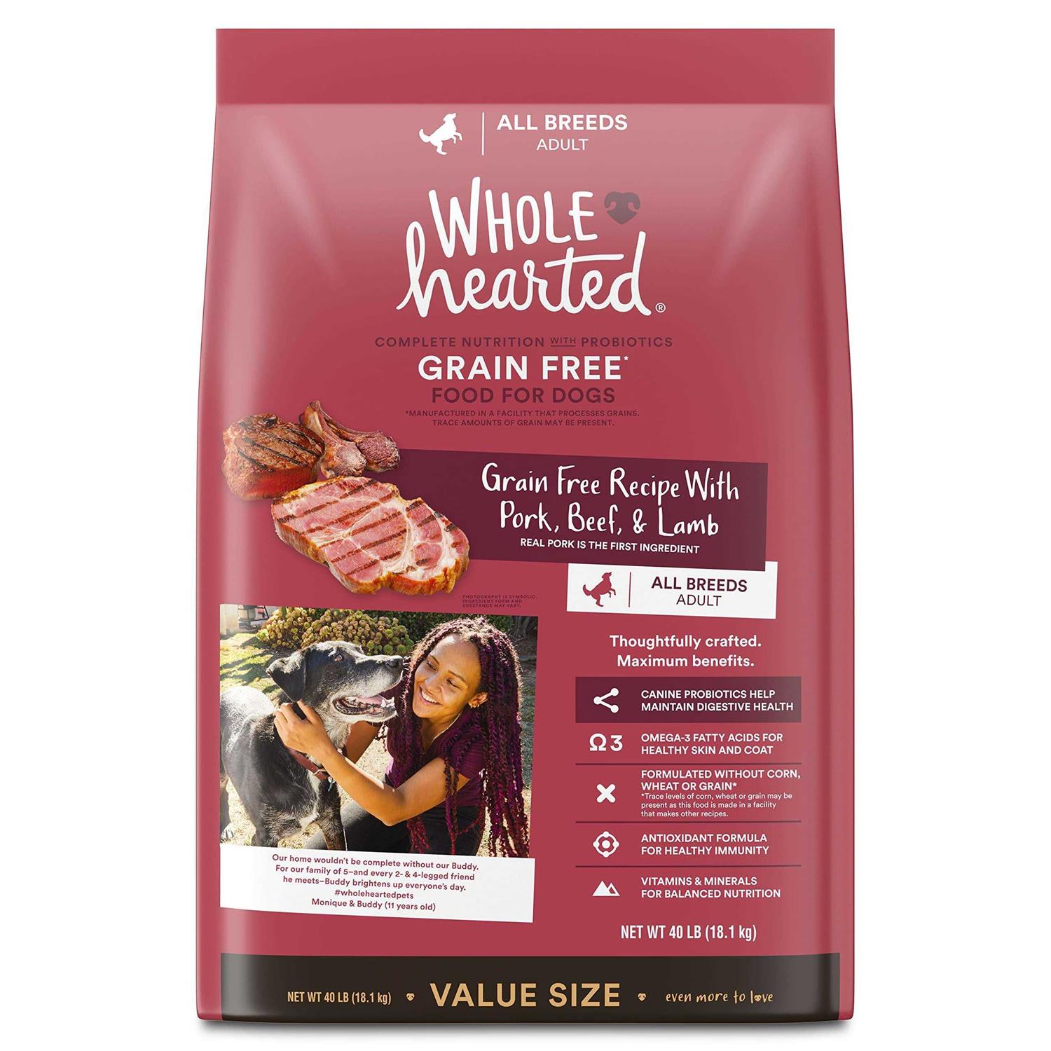 WholeHearted Grain Free Pork Beef & Lamb Recipe Dry Dog Food