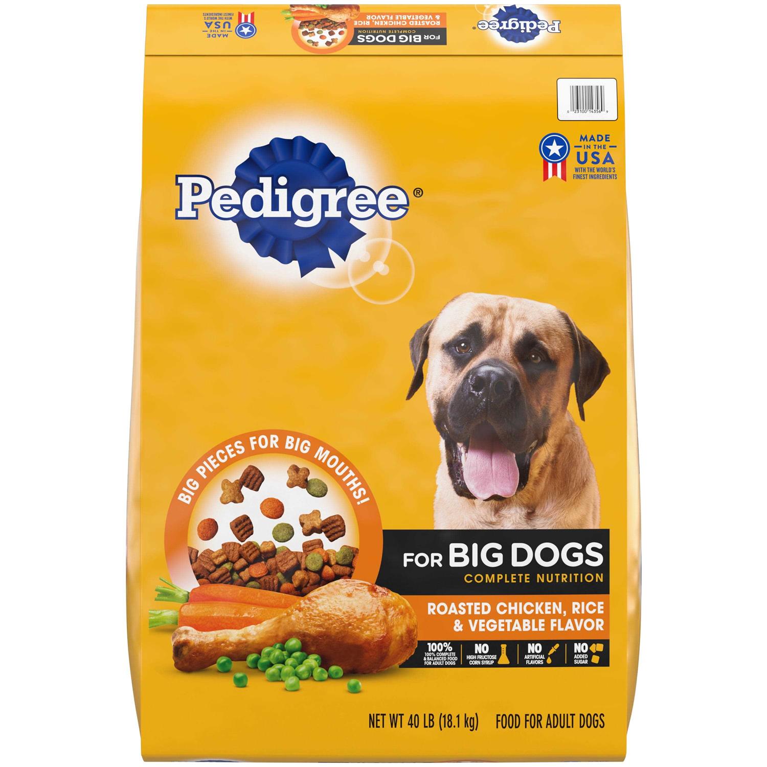 Pedigree For Big Dogs Adult Complete Nutrition Large Breed Dry Dog Food Roasted Chicken