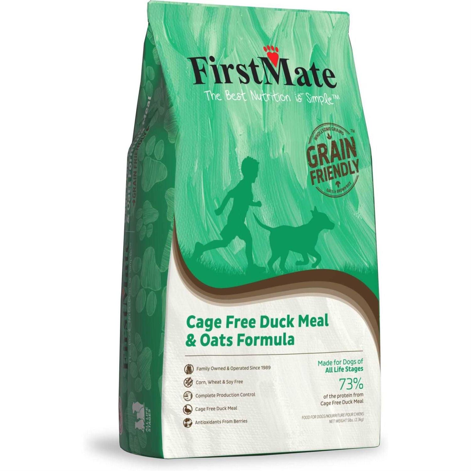 FirstMate Grain Friendly Cage Free Duck & Oats Dry Dog Food