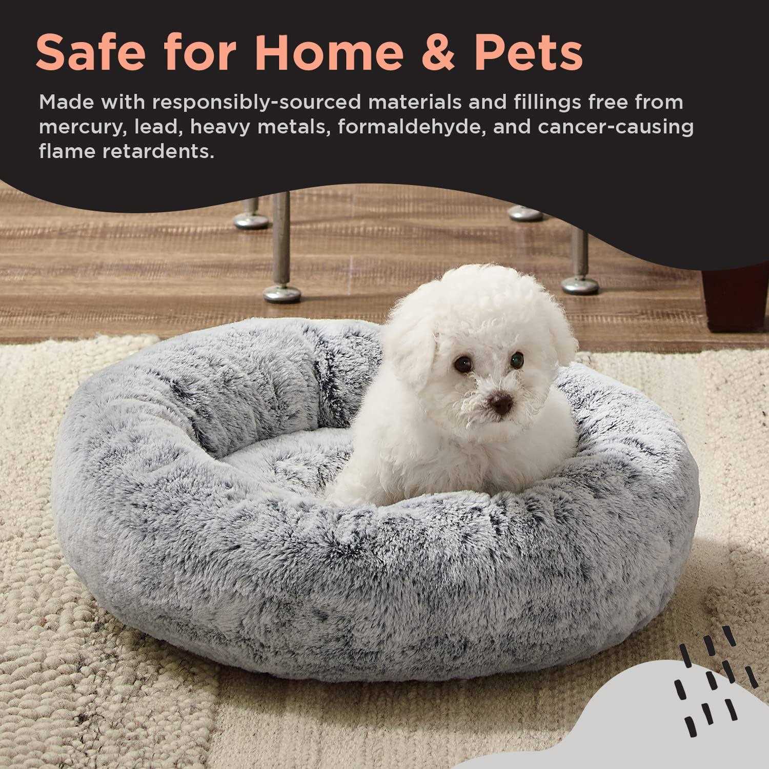 Best Friends by Sheri SnuggleSoft Faux Rabbit Fur Memory Foam Calming Bed