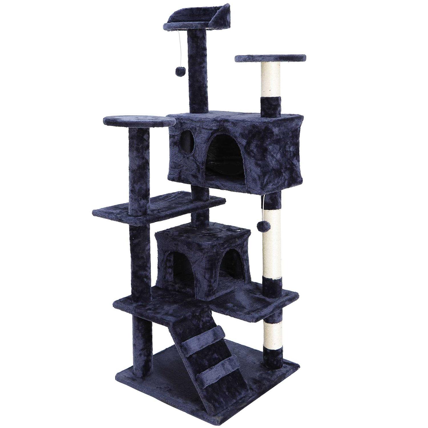 ZENY 53 Cat Tree Multi-Levels Condos Scratching Post Tower Play House