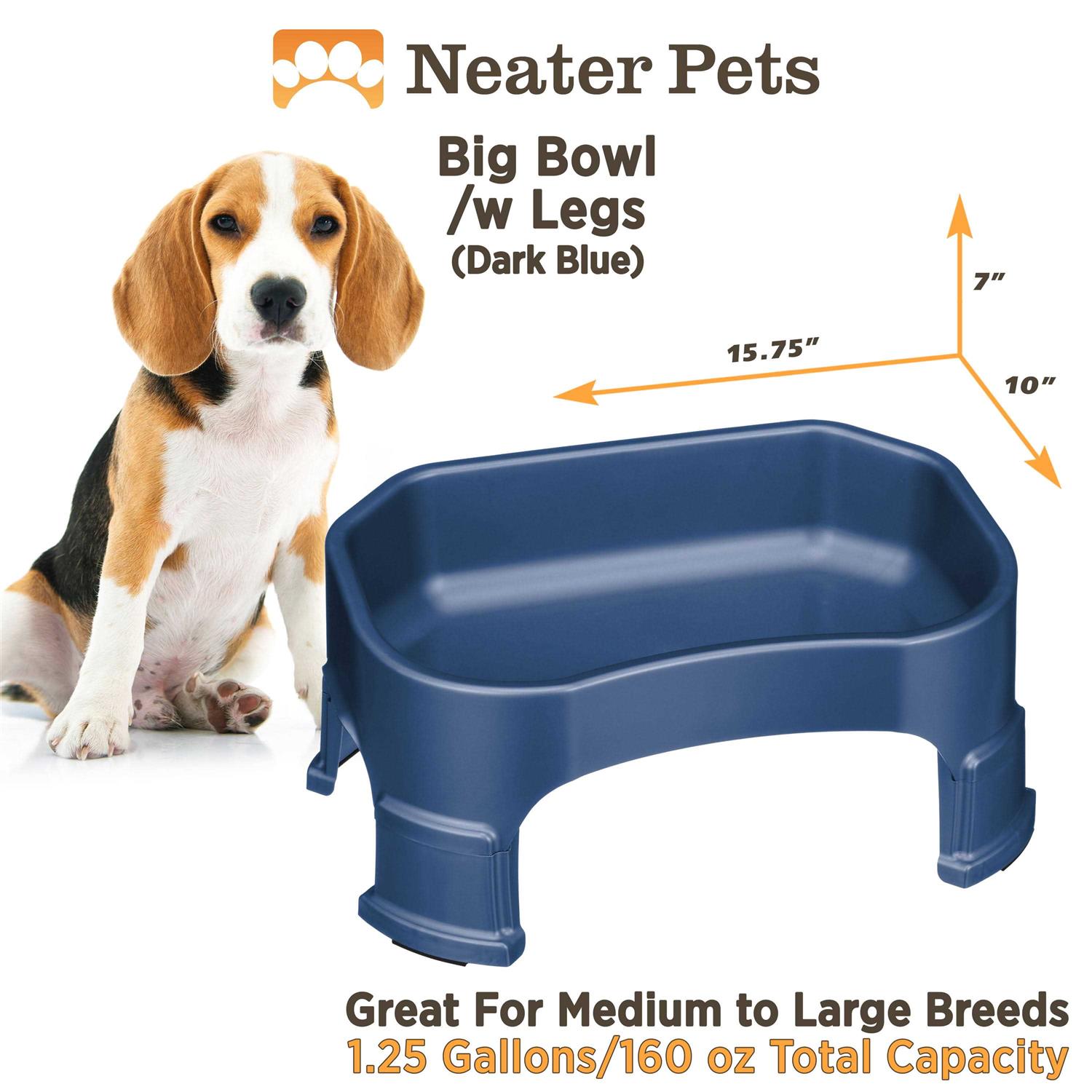 Neater Pet Brands Bowl with Leg Extensions Huge Jumbo Trough Style Dog Pet Water Dish