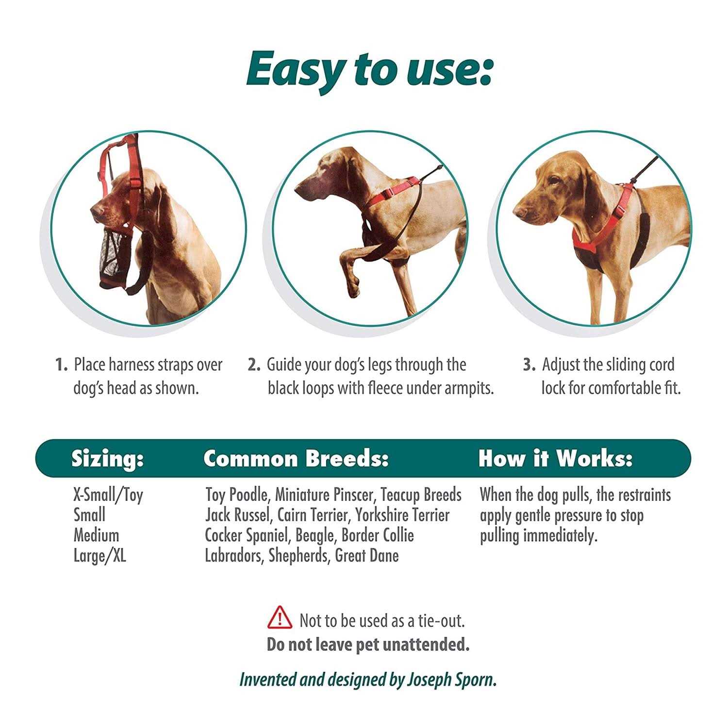 Sporn Nylon Mesh Non-Pulling Dog Harness