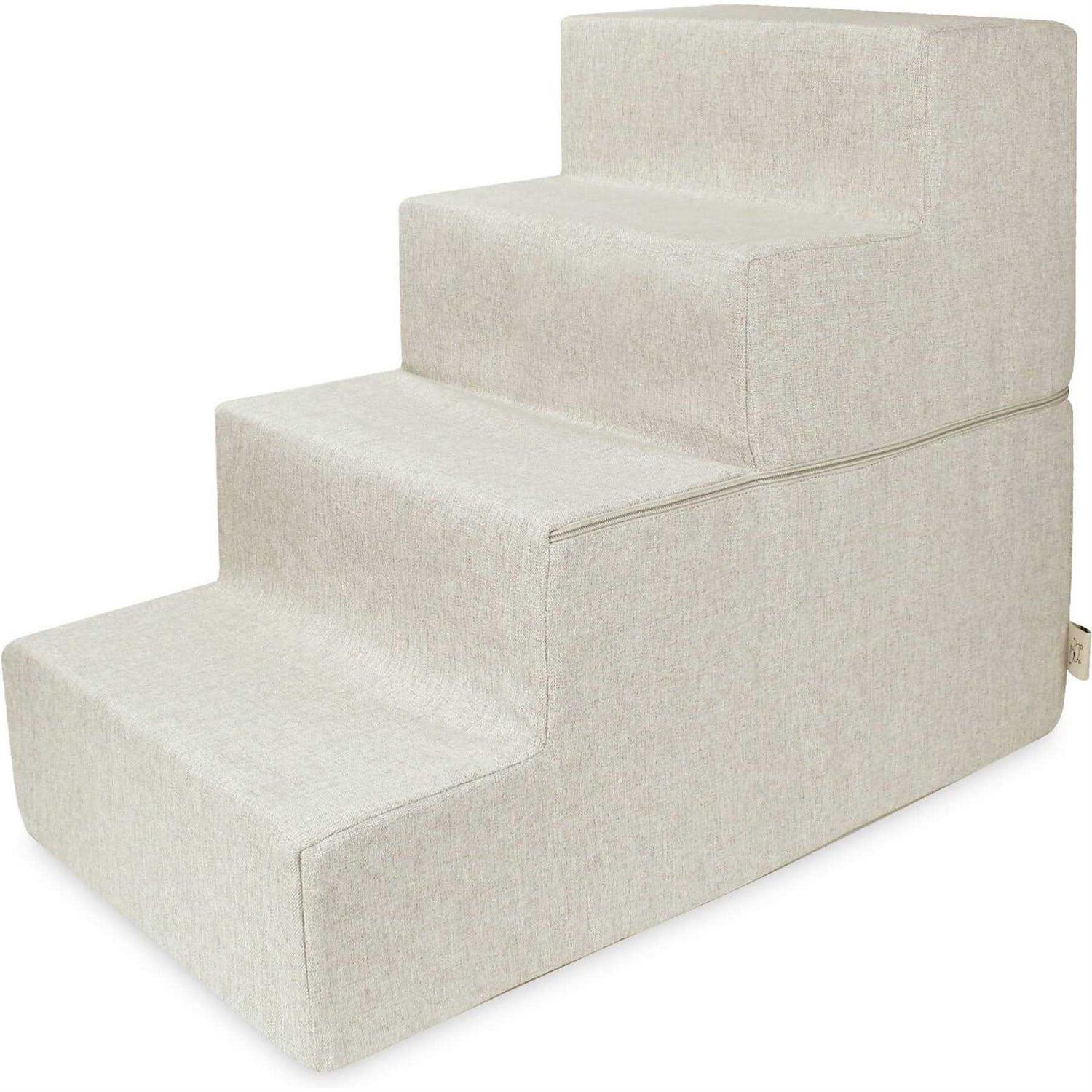 Foldable Pet Steps/Stairs with CertiPUR-US Certified Foam by Best Pet Supplies