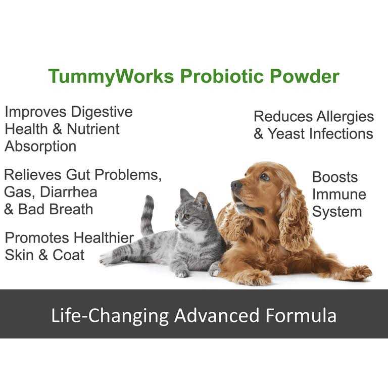 Finest For Pets TummyWorks Probiotic Powder for Dogs & Cats. Relieves Diarrhea Upset Stomach