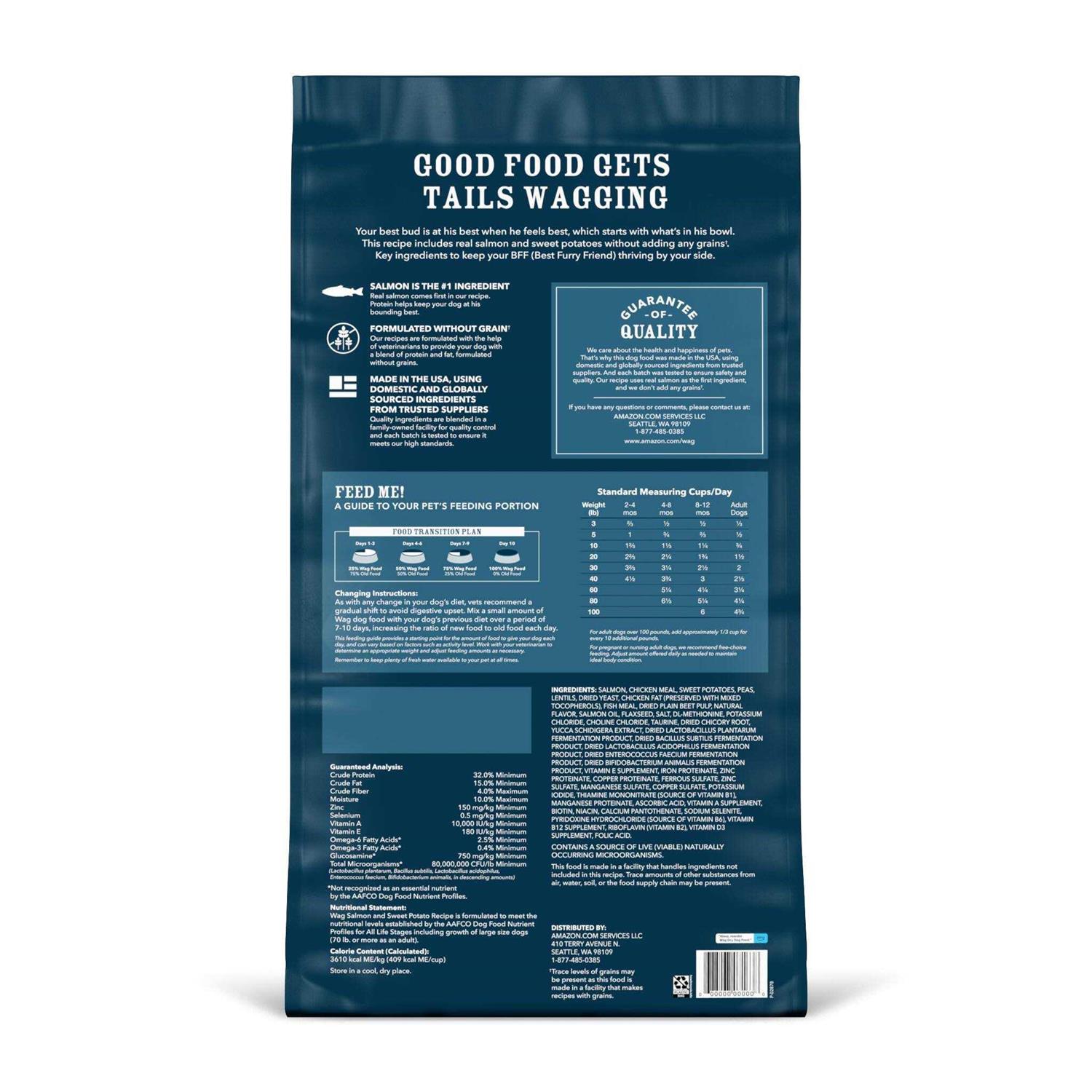 Amazon Brand Wag Dry Dog Food Sweet Potato