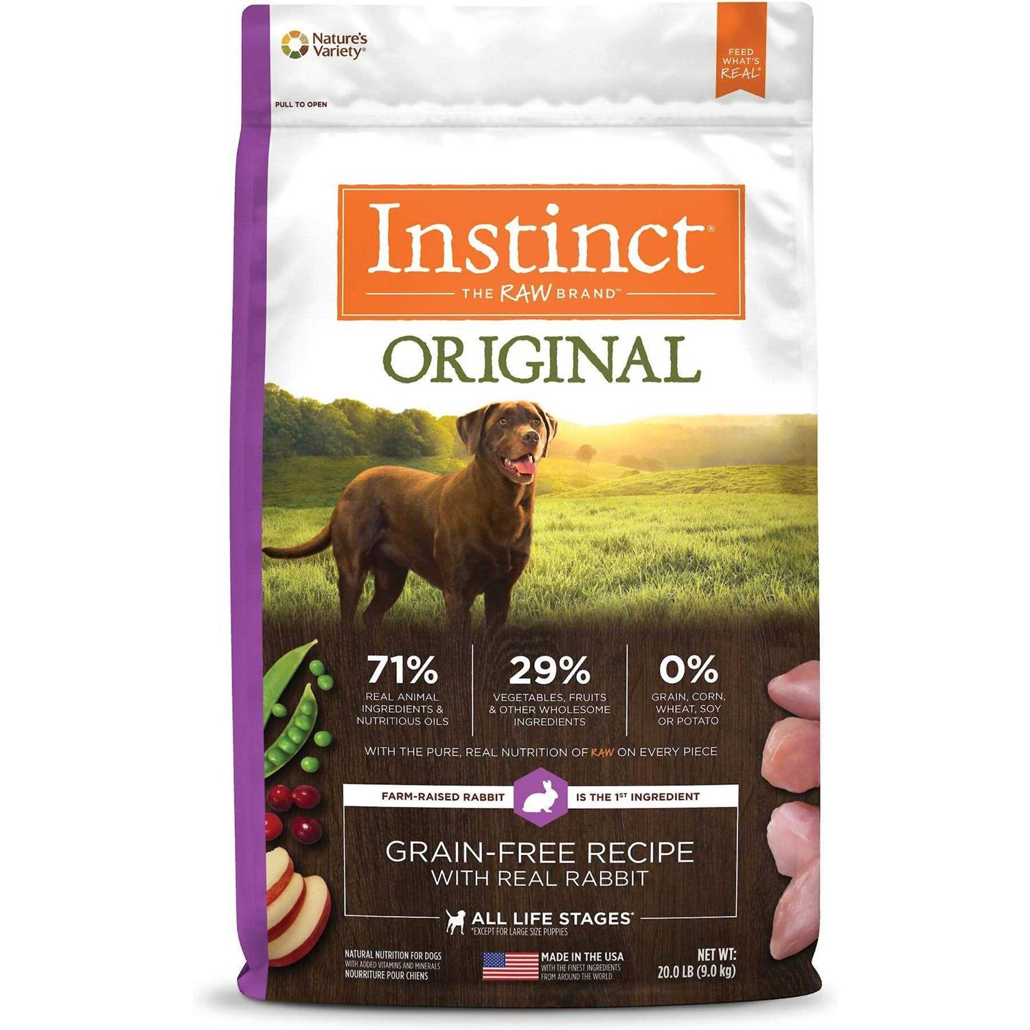 Instinct Original Grain Free Recipe with Real Rabbit Dry Dog Food