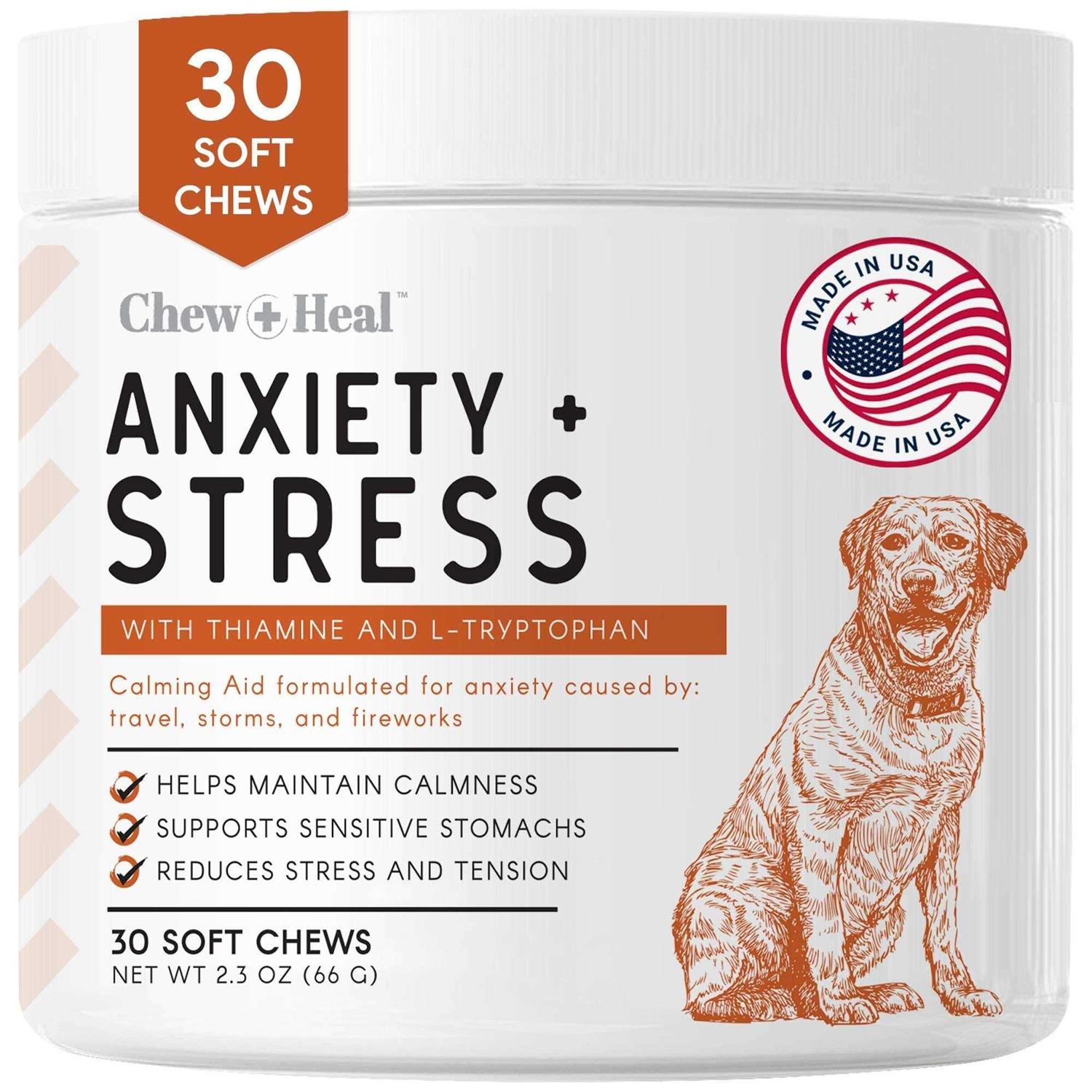 Chew + Heal Dogs Anxiety & Stress Calming Soft Chews