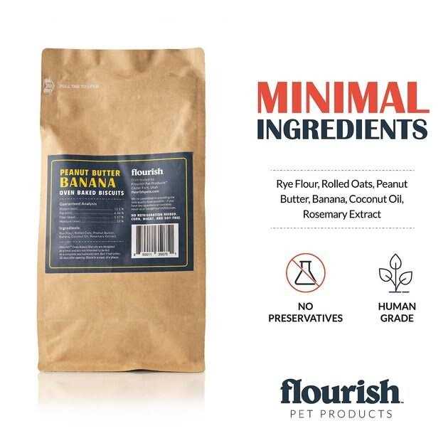 Flourish Peanut Butter Banana Biscuit Dog Treats