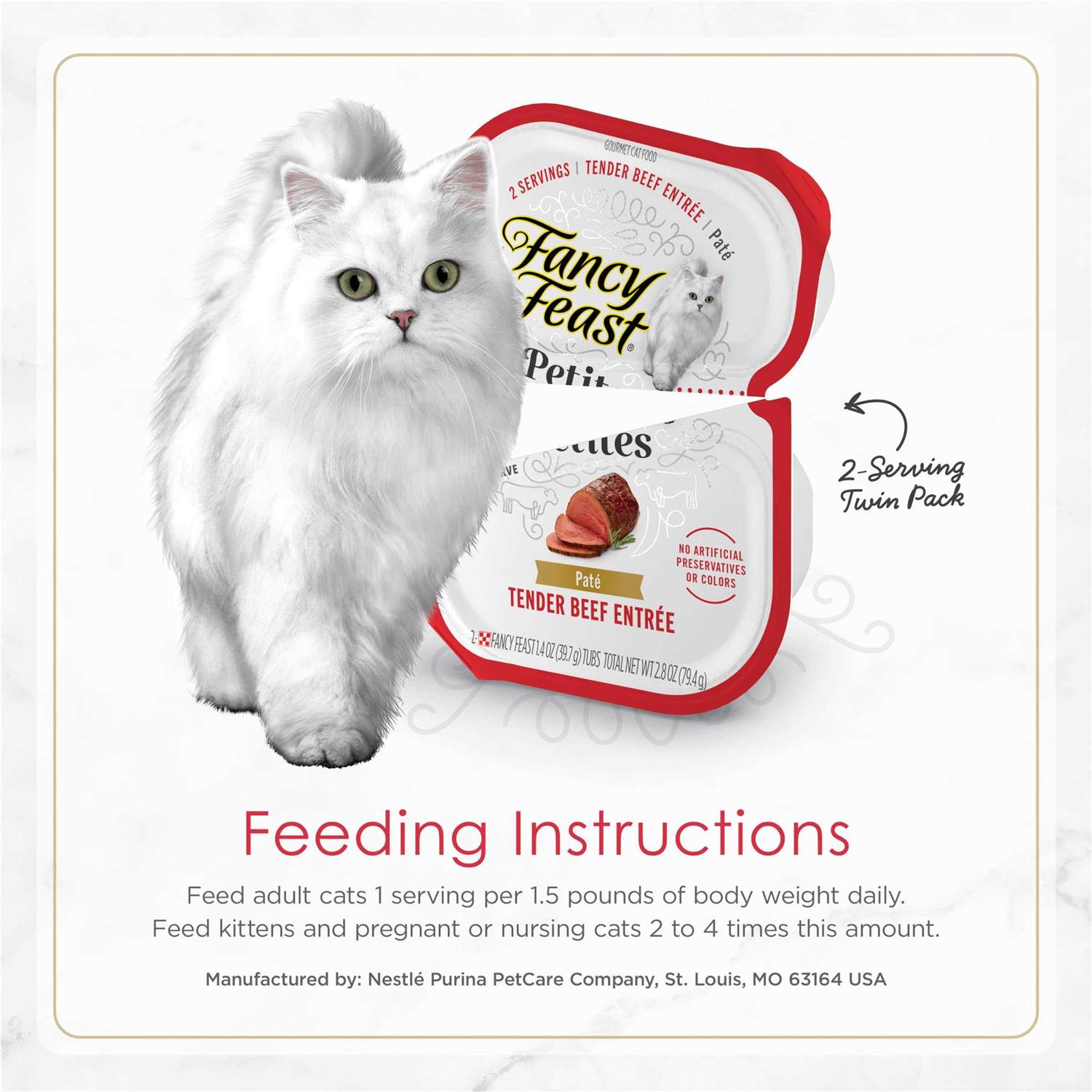 Fancy Feast Gourmet Pate Petites Tender Beef Entree Wet Cat Food