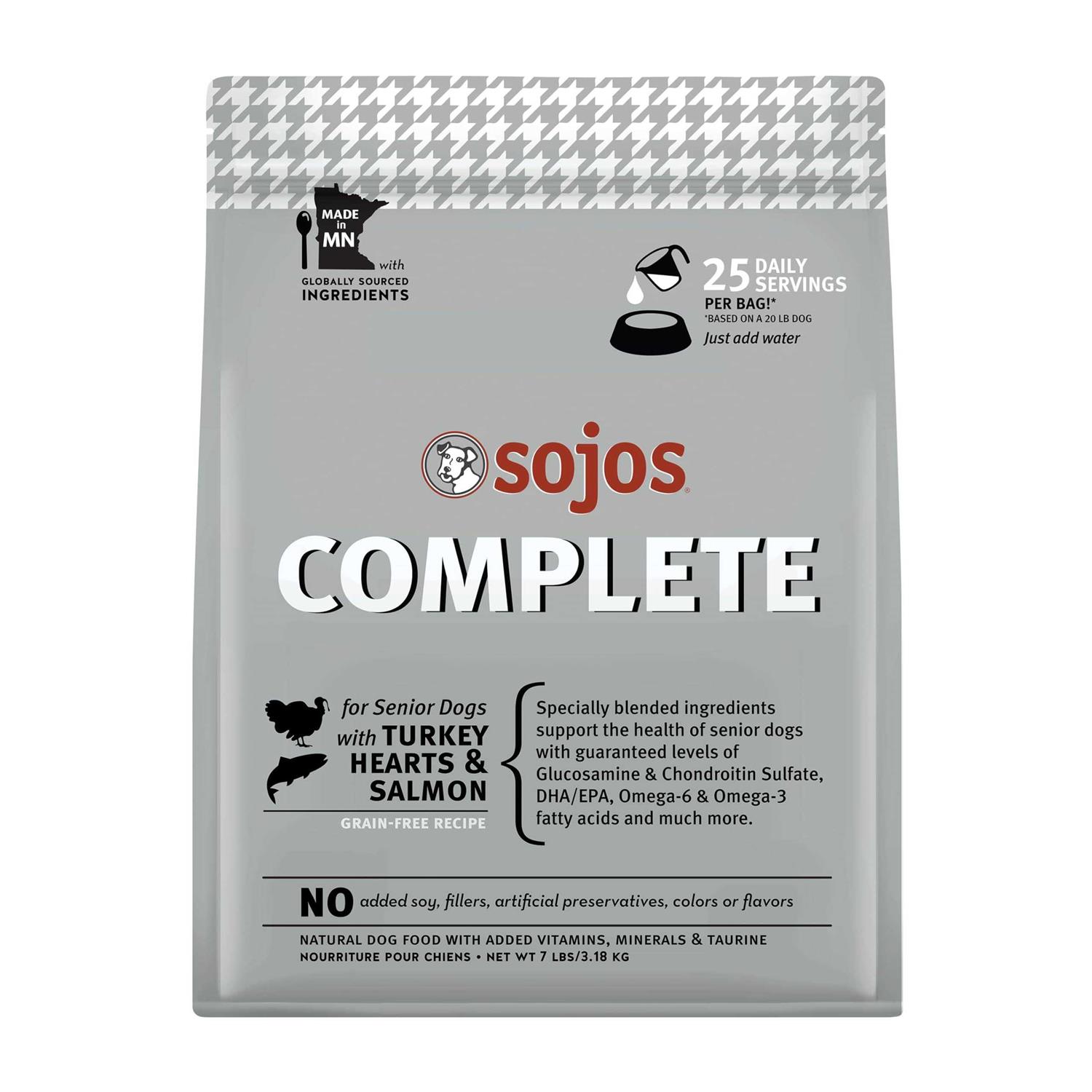 Sojos Complete Grain-Free Senior Turkey & Salmon Recipe Freeze Dried Dog Food