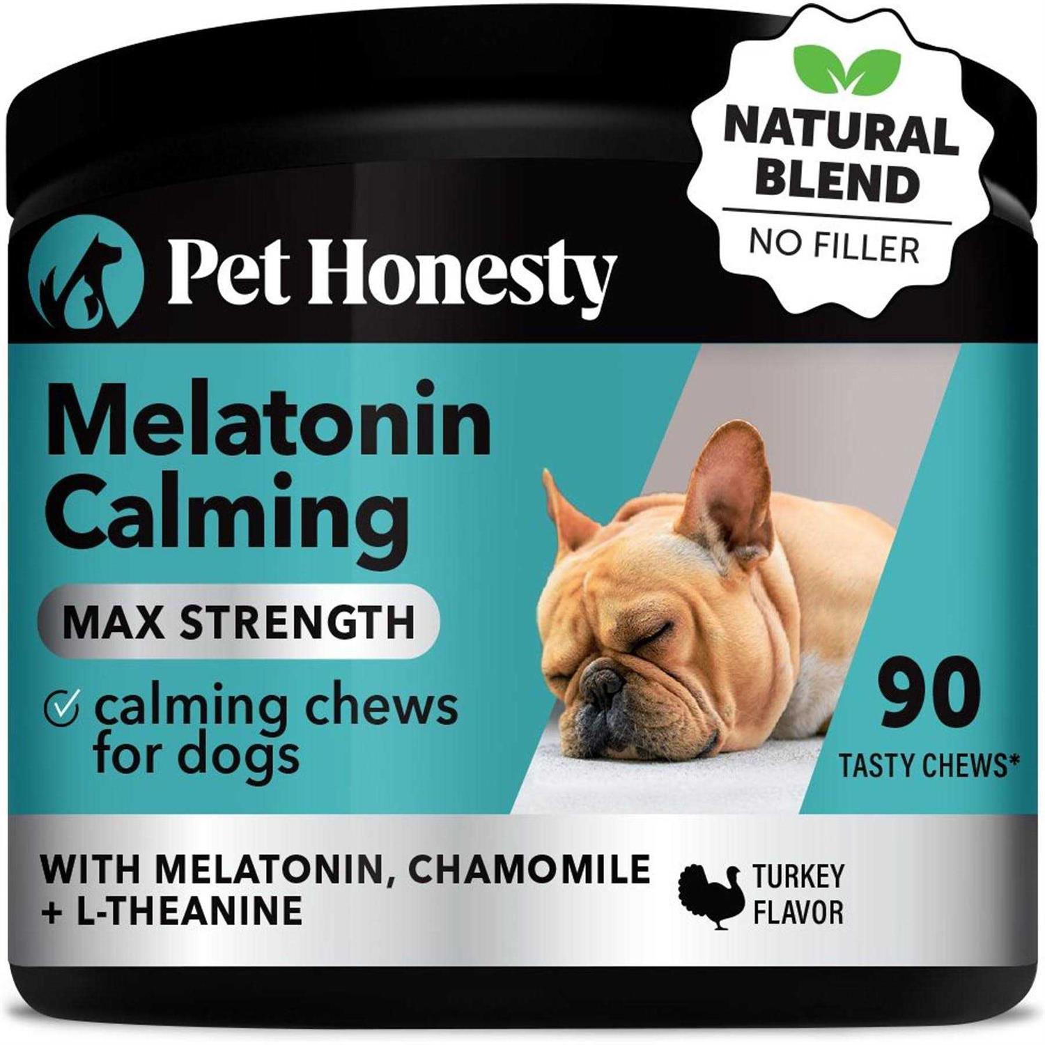 Pet Honesty Melatonin Calming Max Strength Dog Chew Supplement