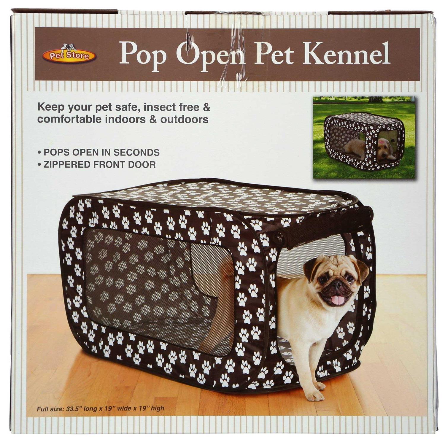 Pet Store Pop Open Single Door Collapsible Soft Sided Dog Crate