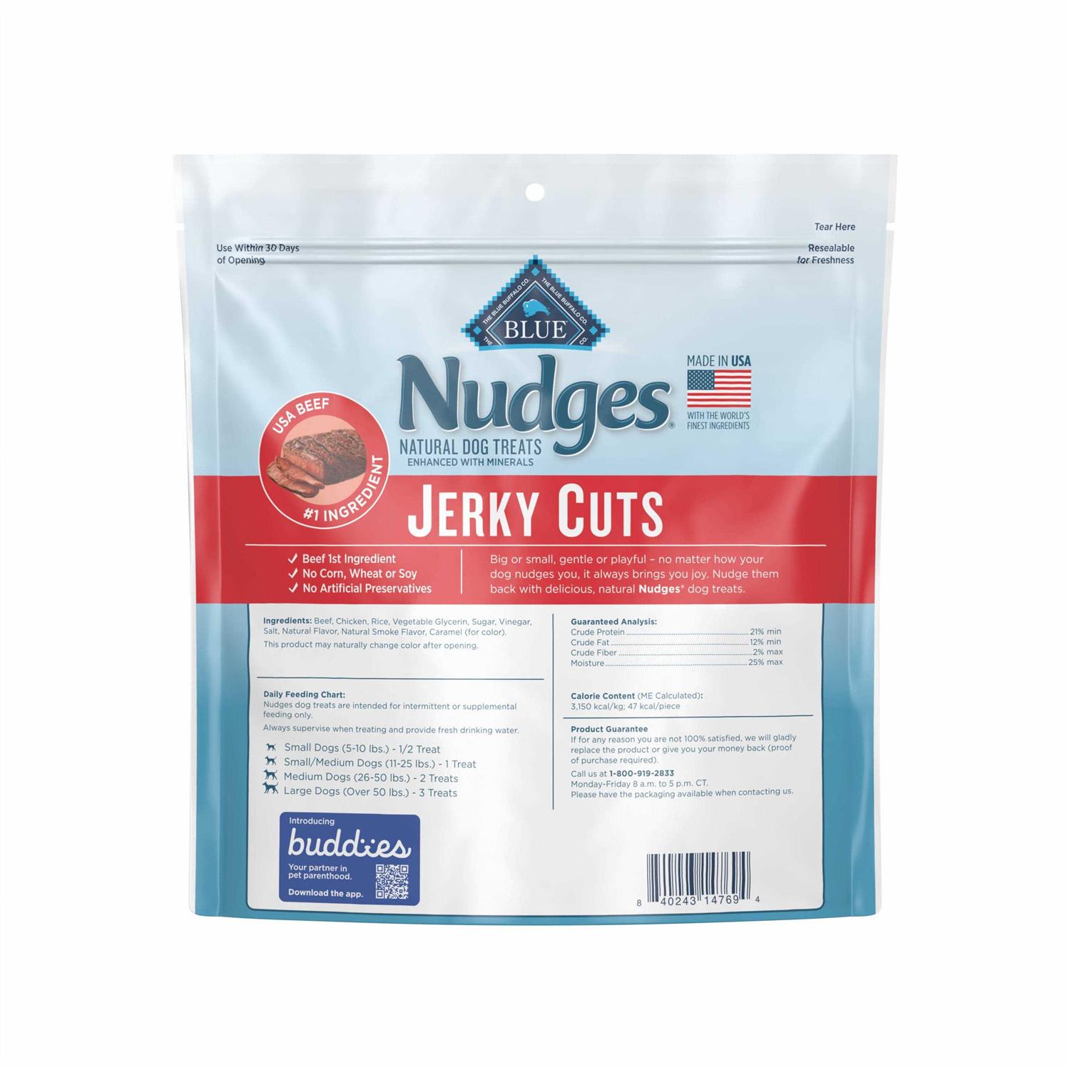 Nudges Dog Treats Jerky Cuts