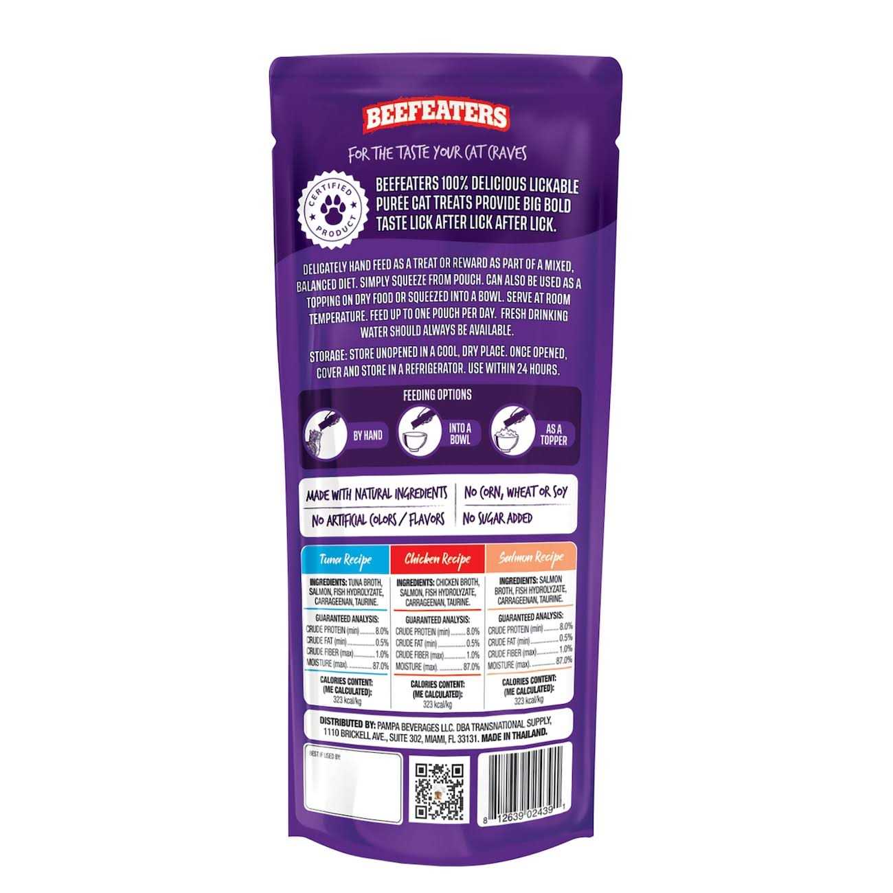 Beefeaters Lickables Puree Cat Treats