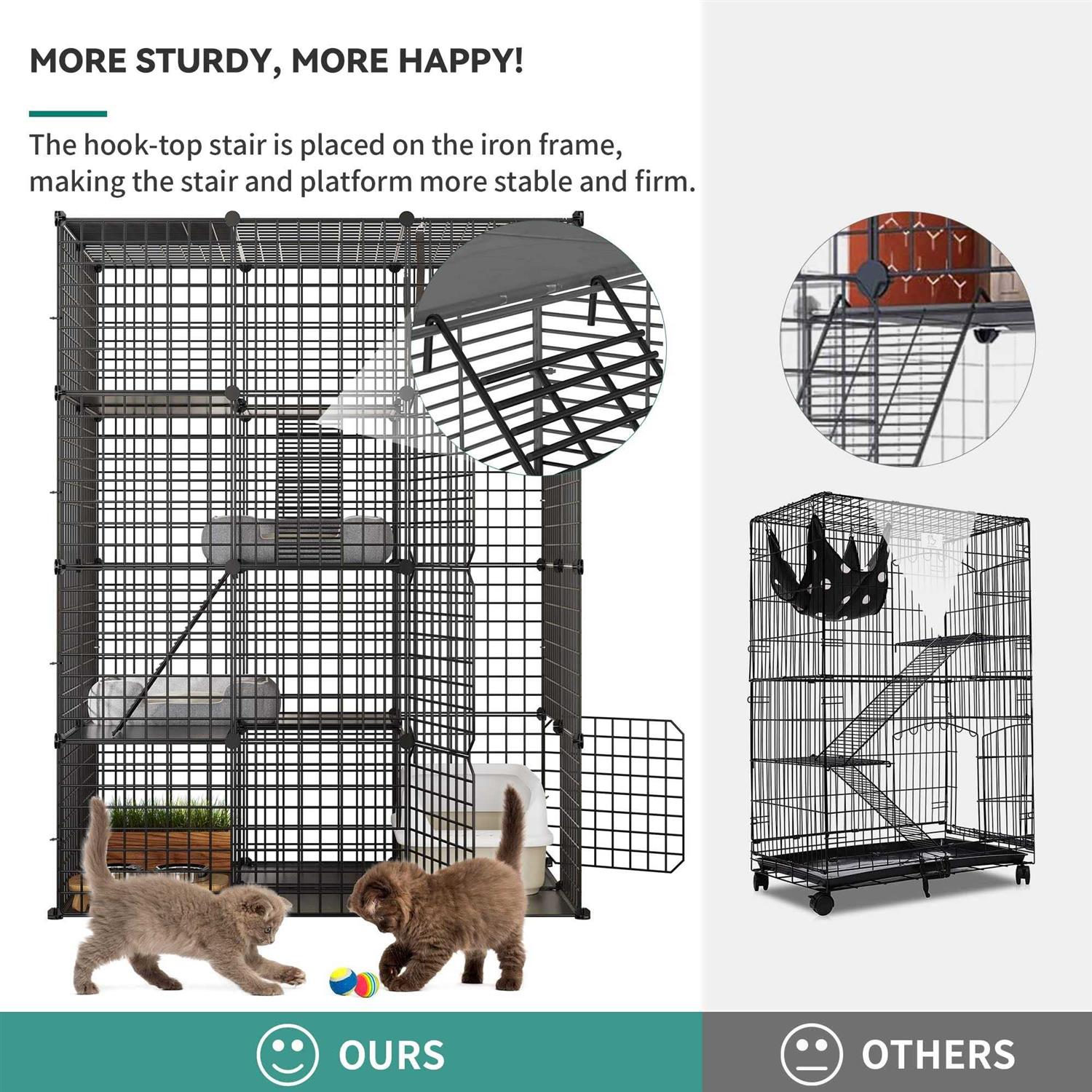 YITAHOME 4 Tier Cat Hammock Cat Enclosure