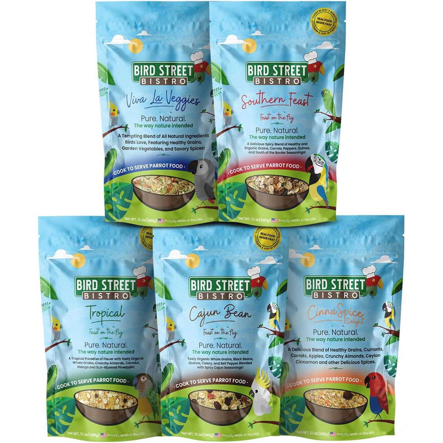 Bird Street Bistro Parrot Food Sample Pack